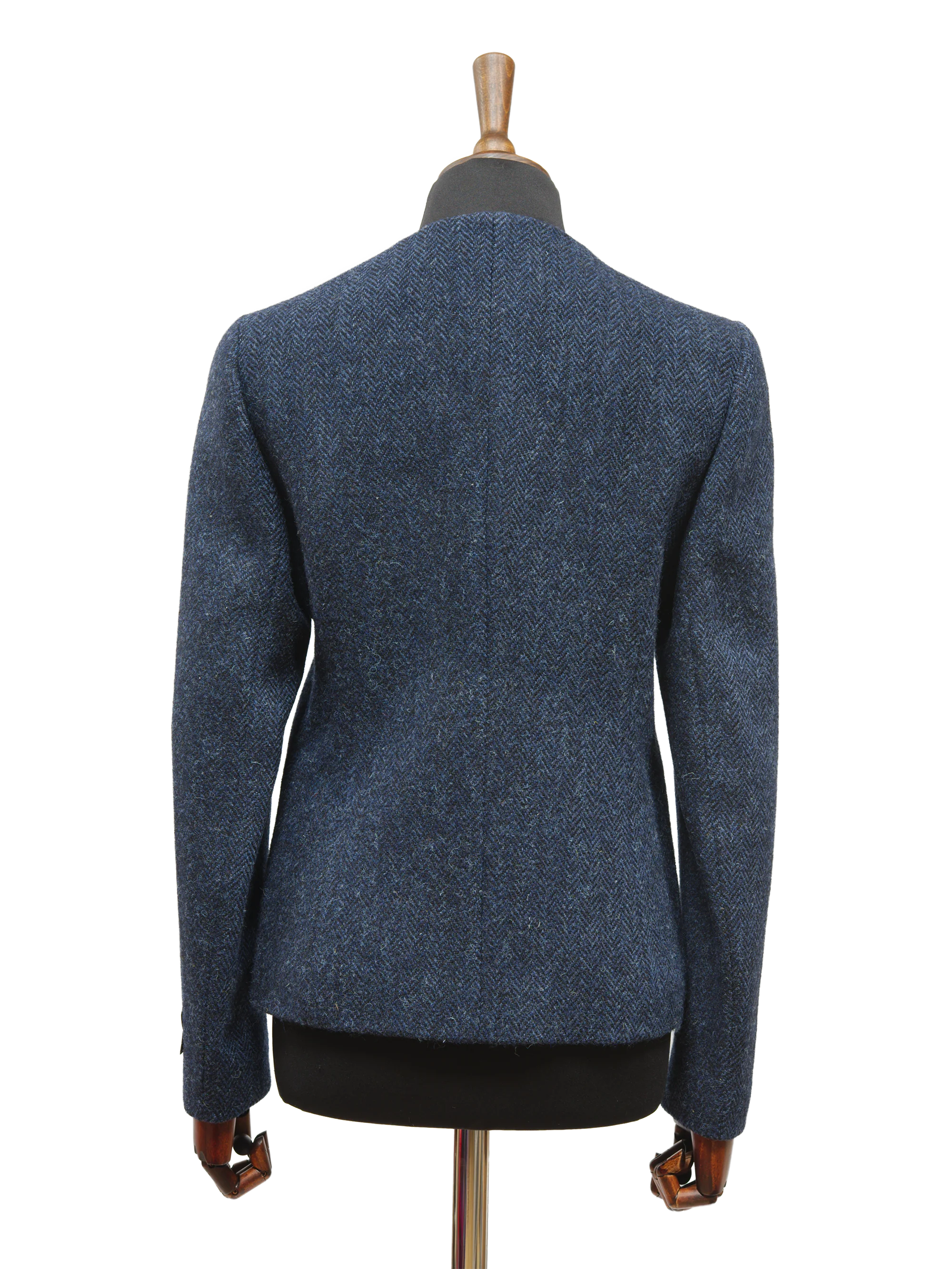 Harris Tweed Grace Jacket - Navy Herringbone - Image 5