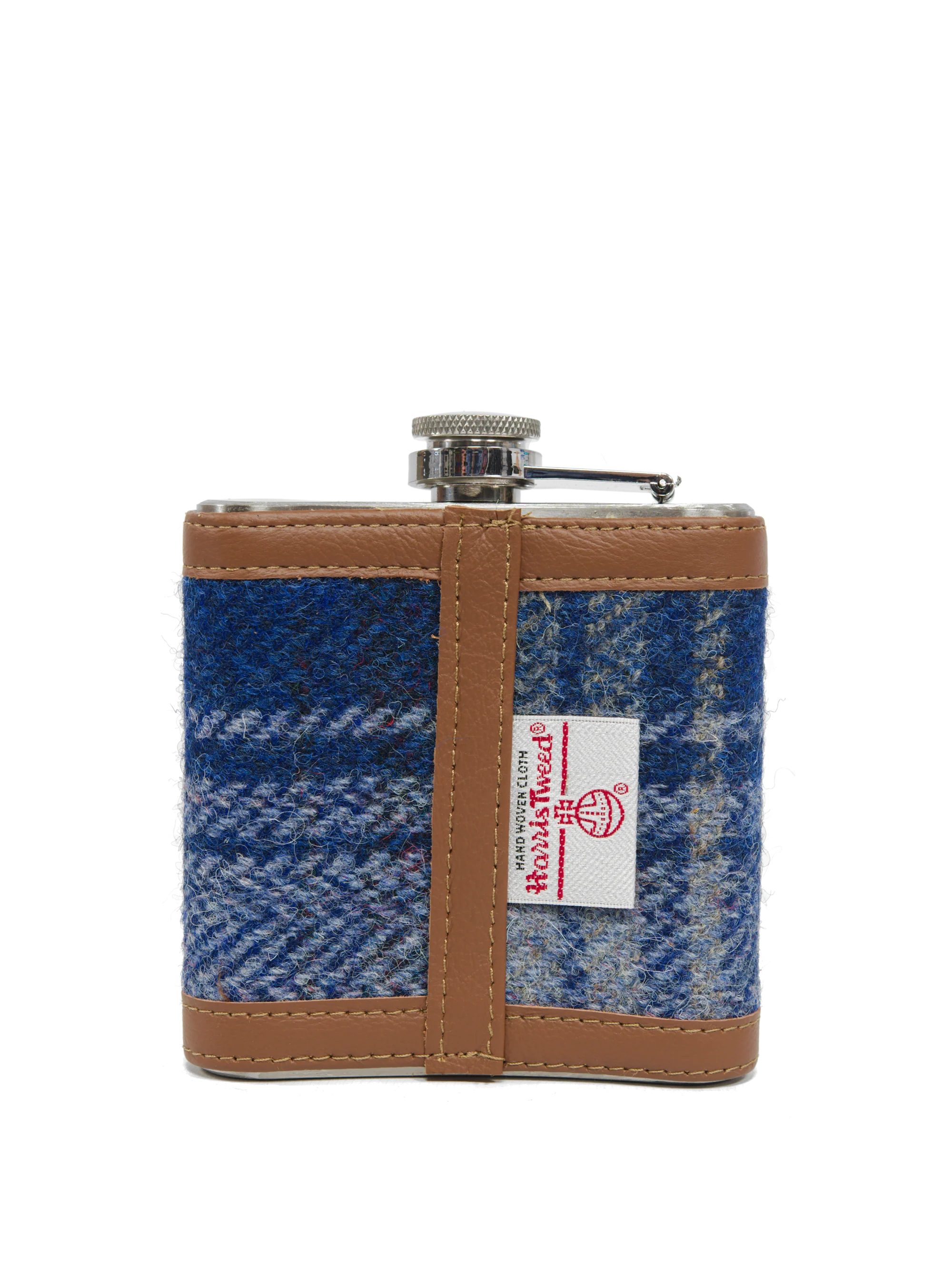 Harris Tweed Hip Flask - A0237 (Tan Leather) - Image 2