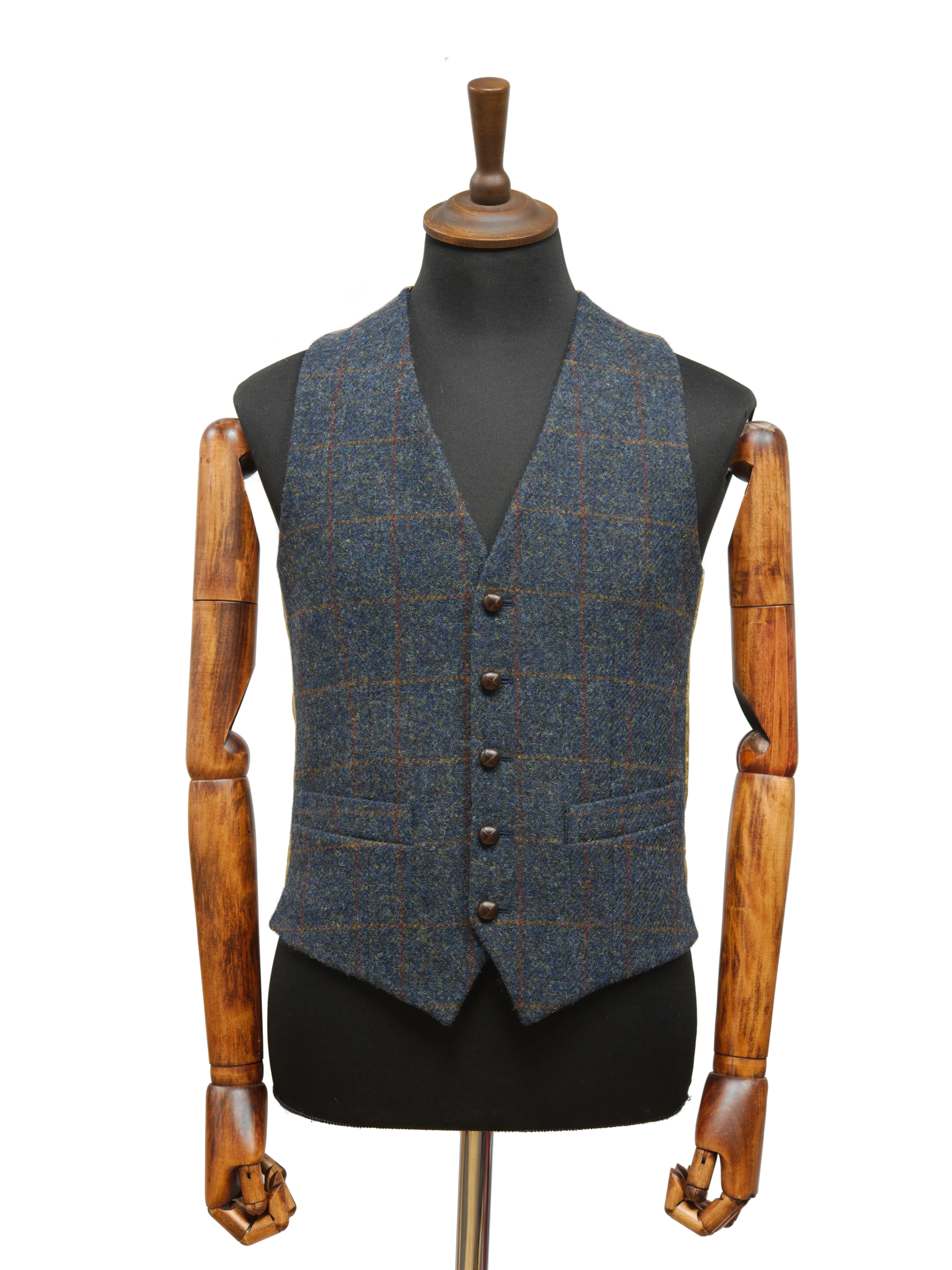 Harris Tweed Iain Waistcoat - Blue Multi