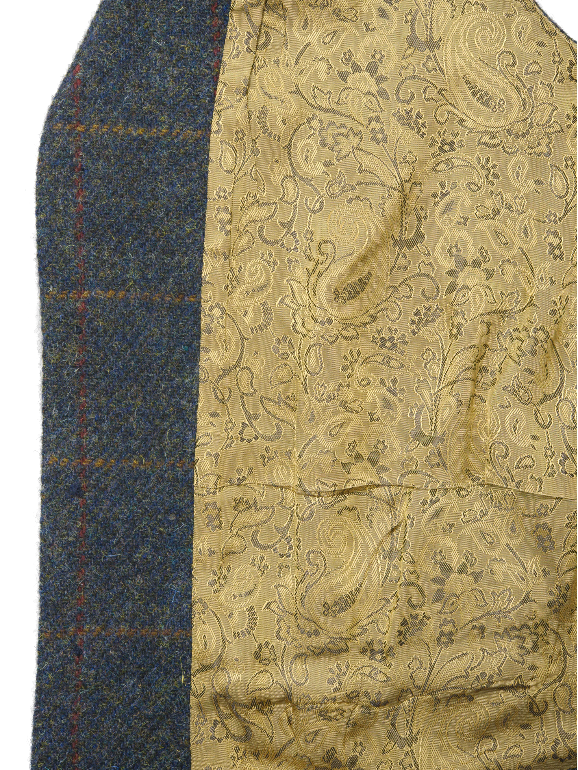 Harris Tweed Iain Waistcoat - Blue Multi - Image 6