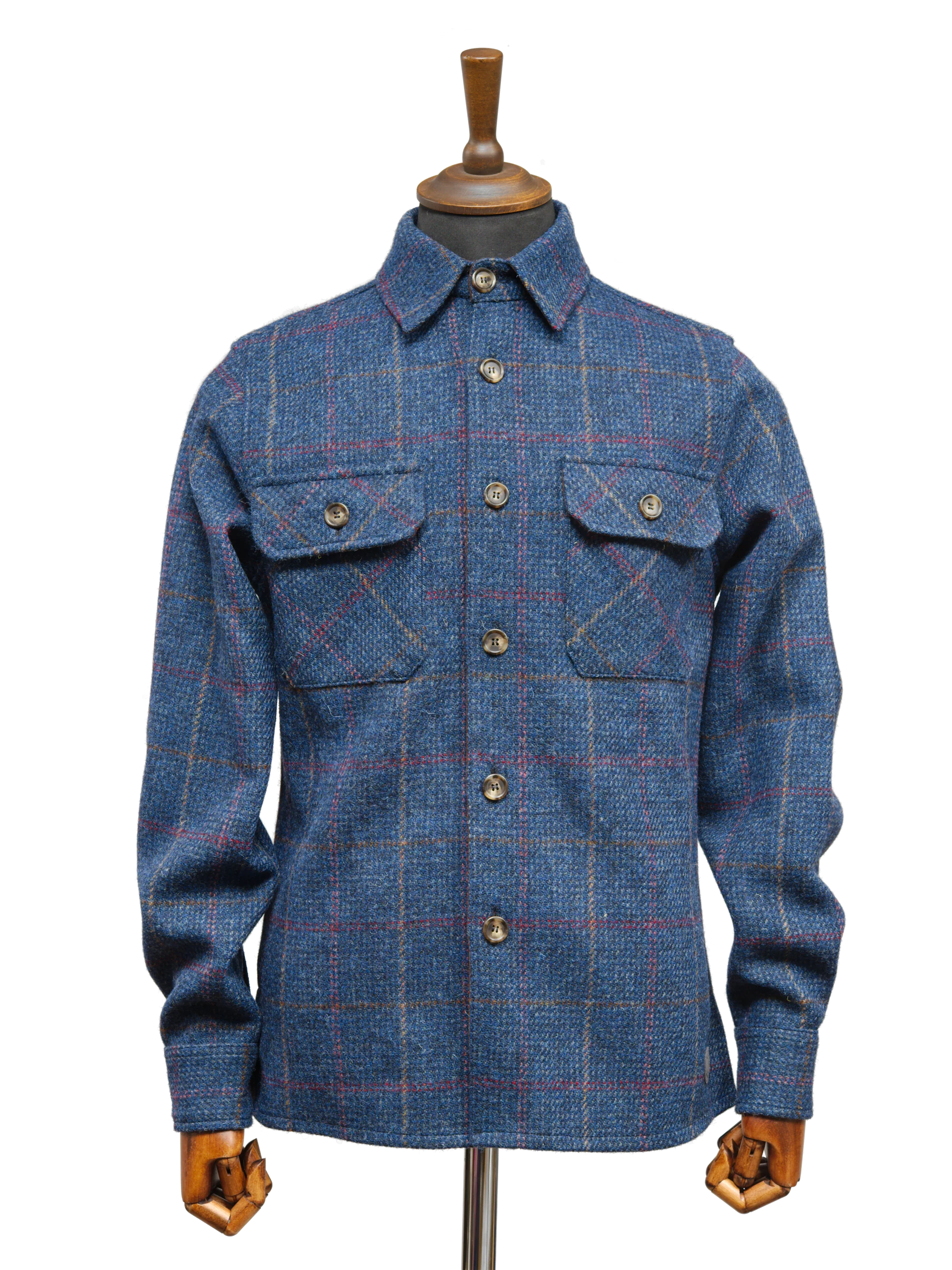 Harris Tweed Jack Overshirt - Blue Check