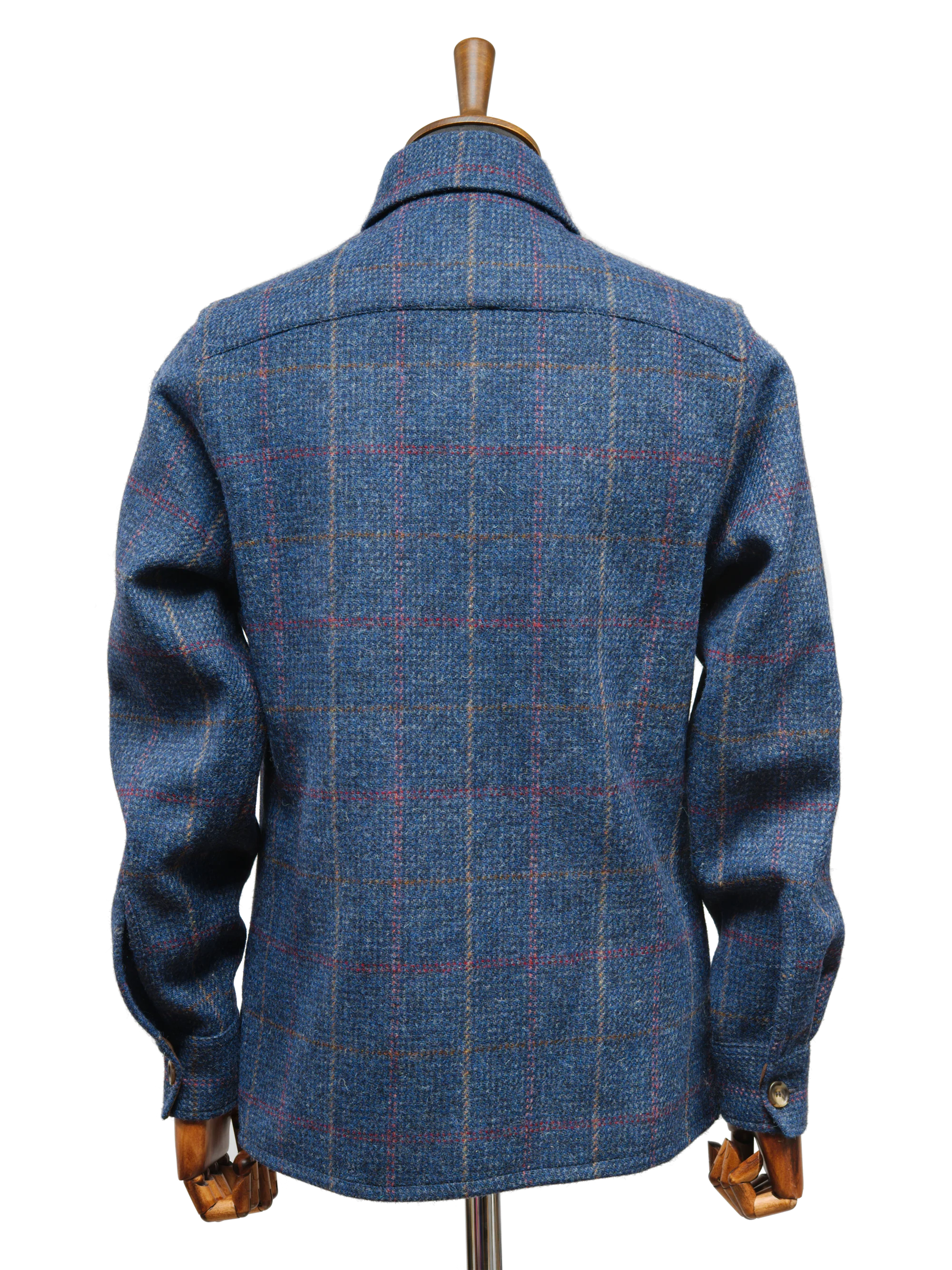 Harris Tweed Jack Overshirt - Blue Check - Image 3