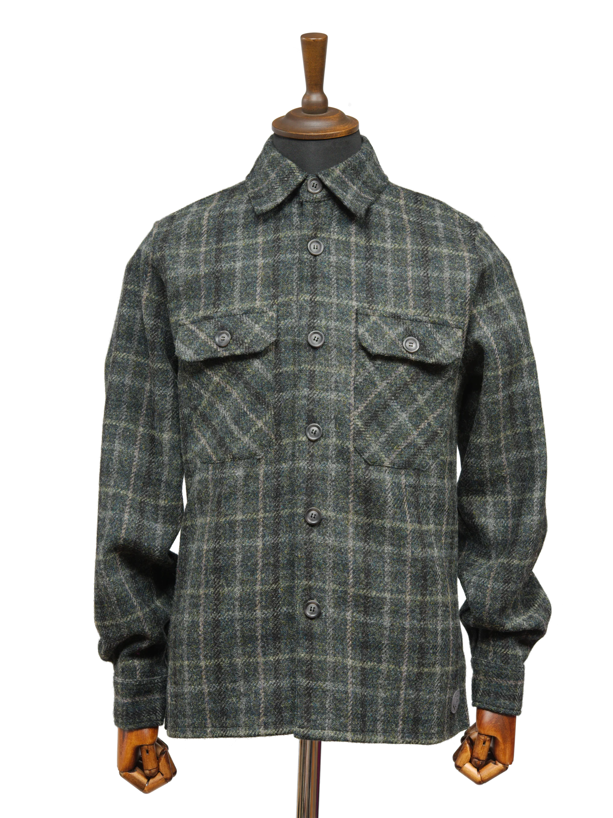 Harris Tweed Jack Overshirt - Grey Mix Multi