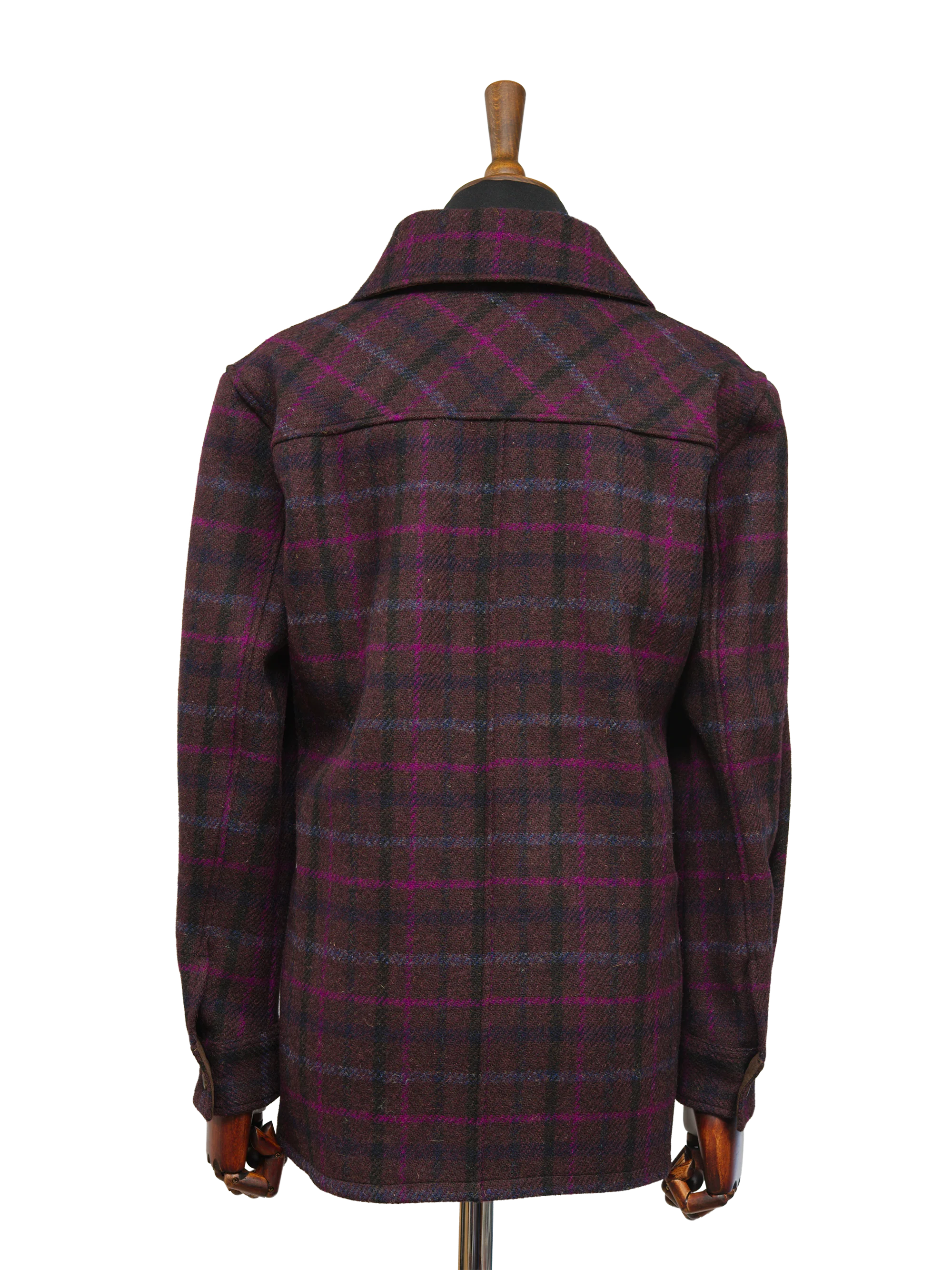 Harris Tweed Jackie Overshirt - Brown/Magenta Multi - Image 3