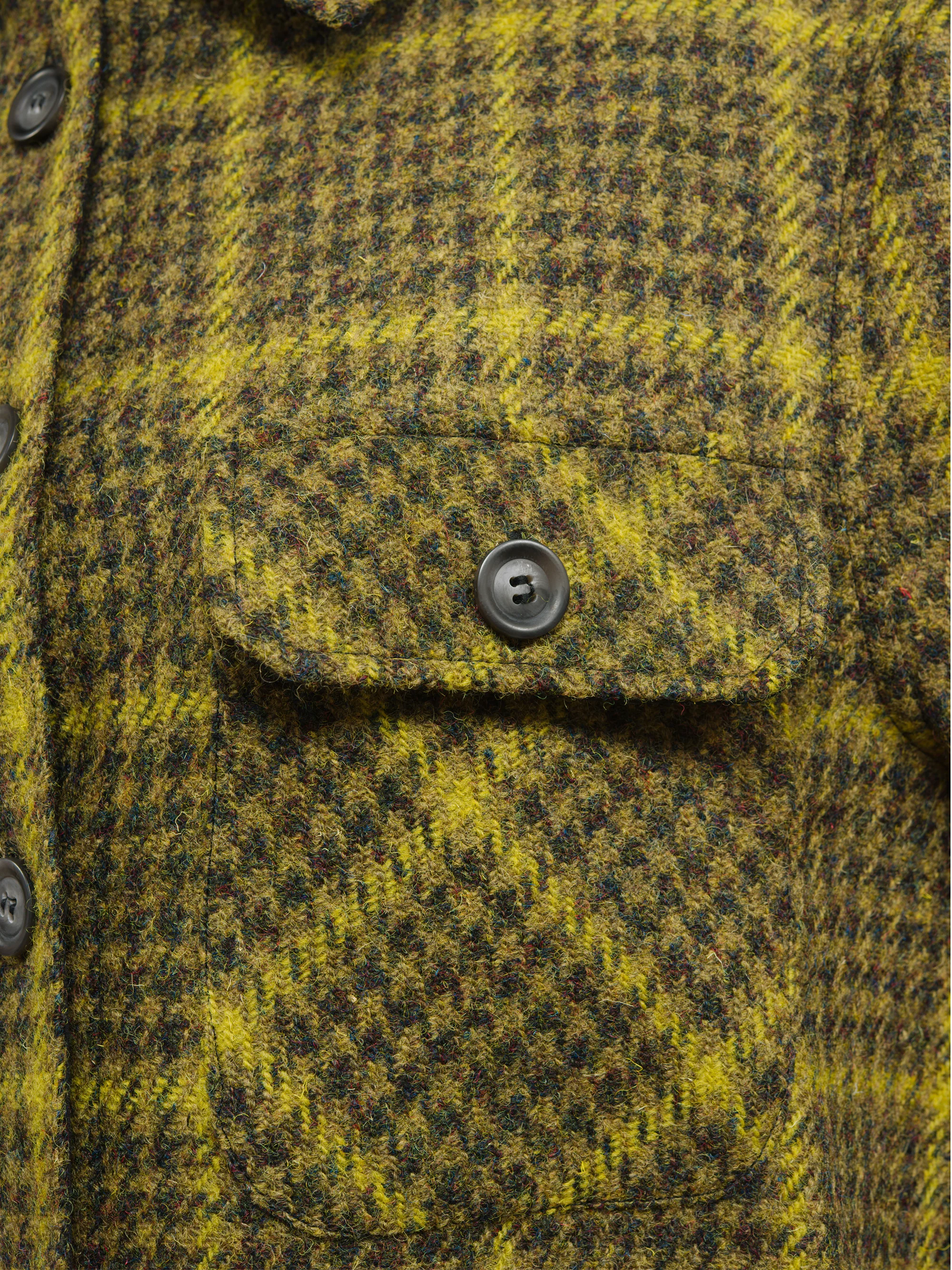 Harris Tweed Jackie Overshirt - Mustard Houndstooth w/OC - Image 4