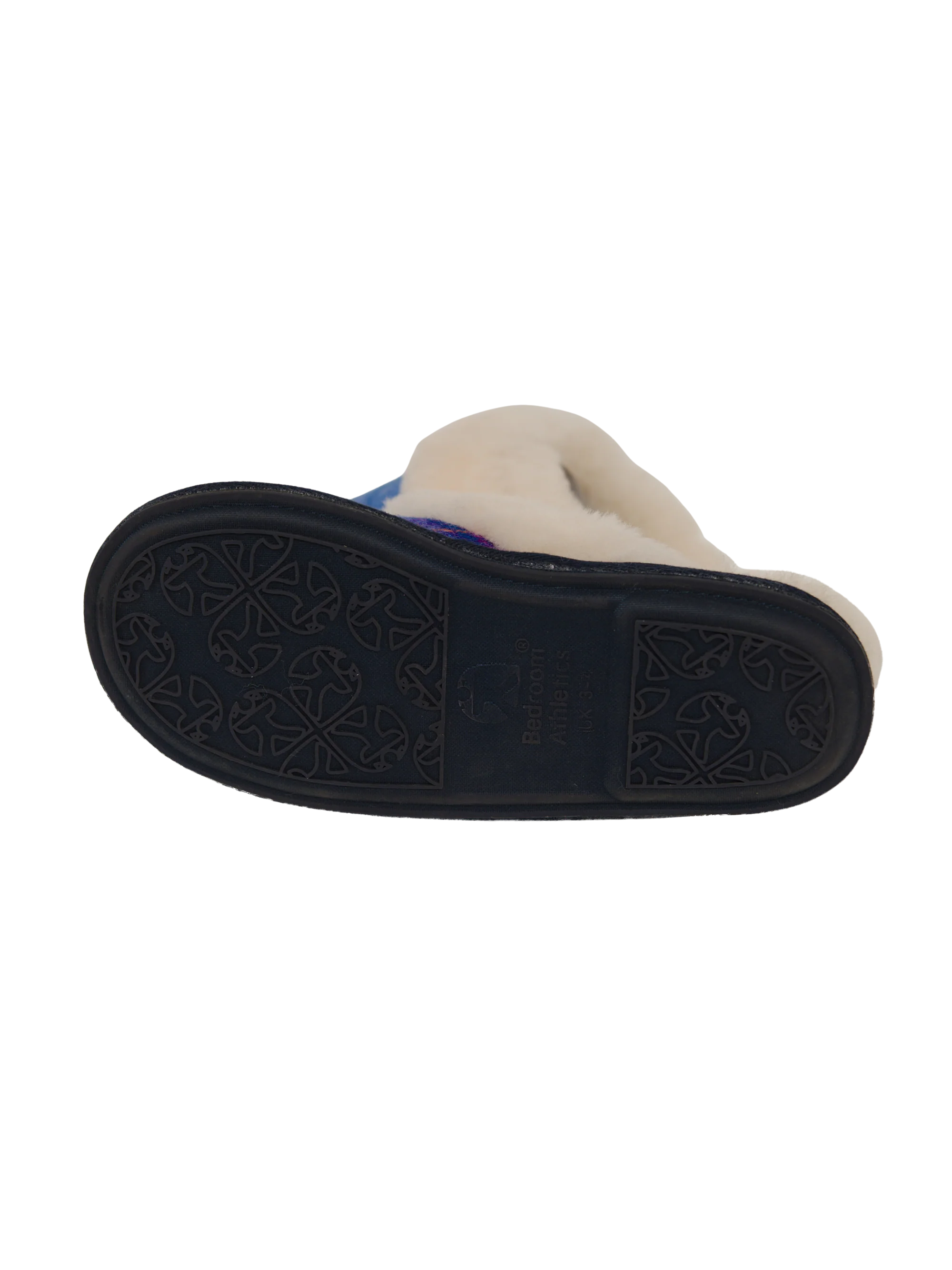 Harris Tweed Kate Slippers - Denim/Purple Check - Image 3