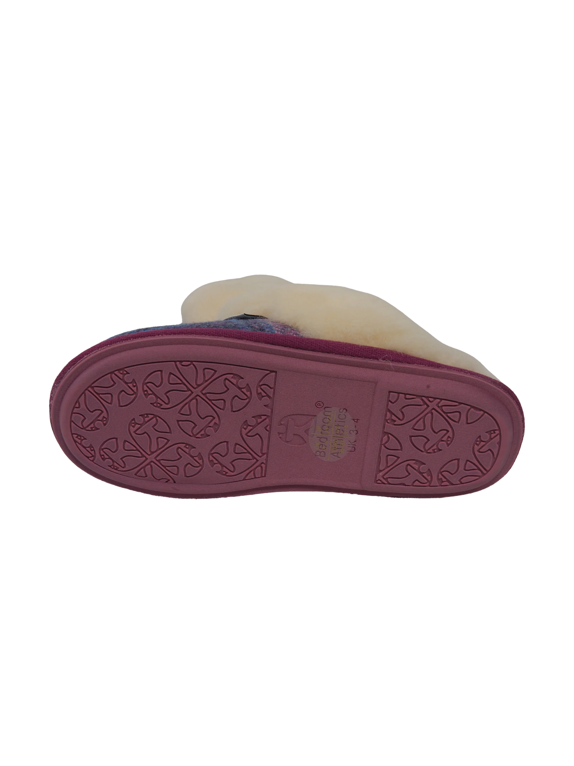 Harris Tweed Kate Slippers - Pink/Damson Check - Image 3