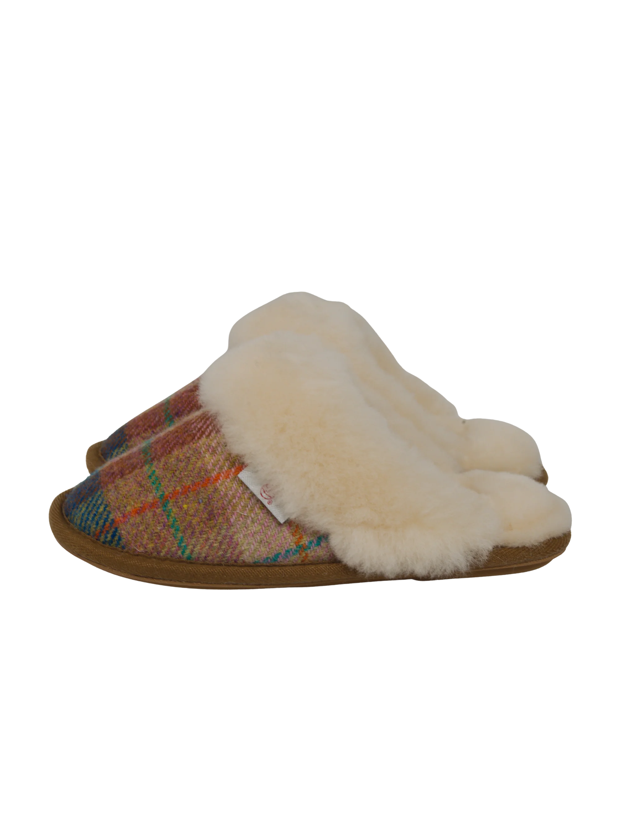 Harris Tweed Kate Slippers - Sand Honey Check - Image 2