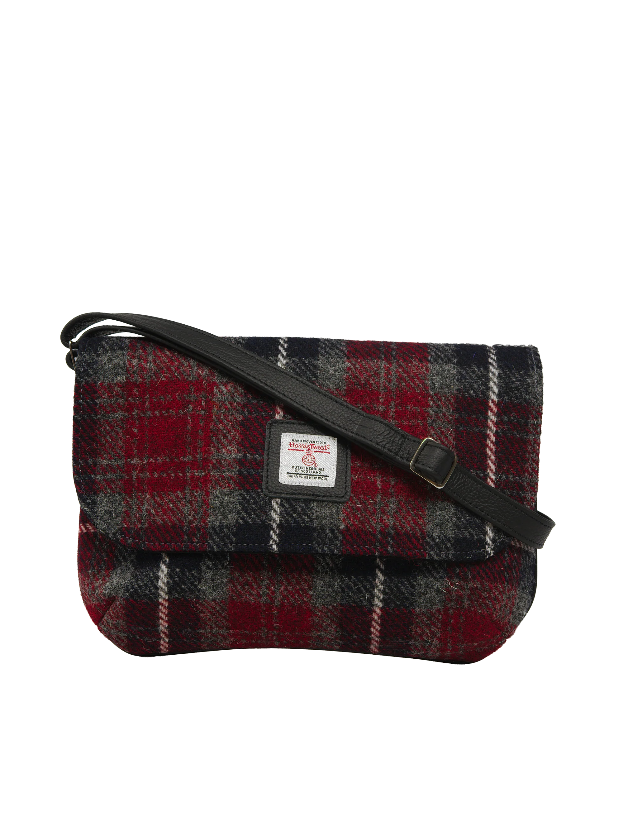 Harris Tweed Katie Bag - A0214 (Black Leather)