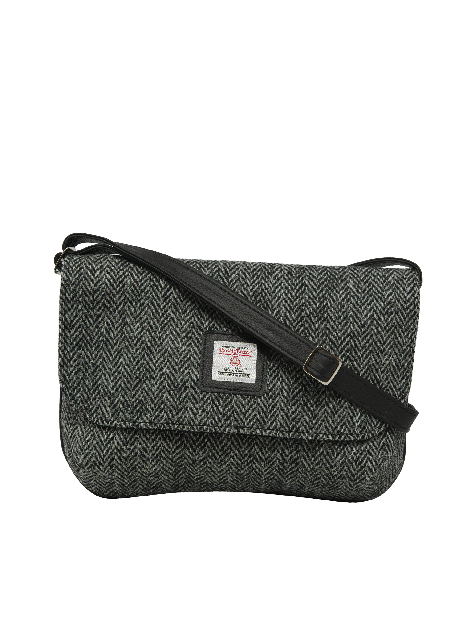 Harris Tweed Katie Bag - HB64 (Black Leather)
