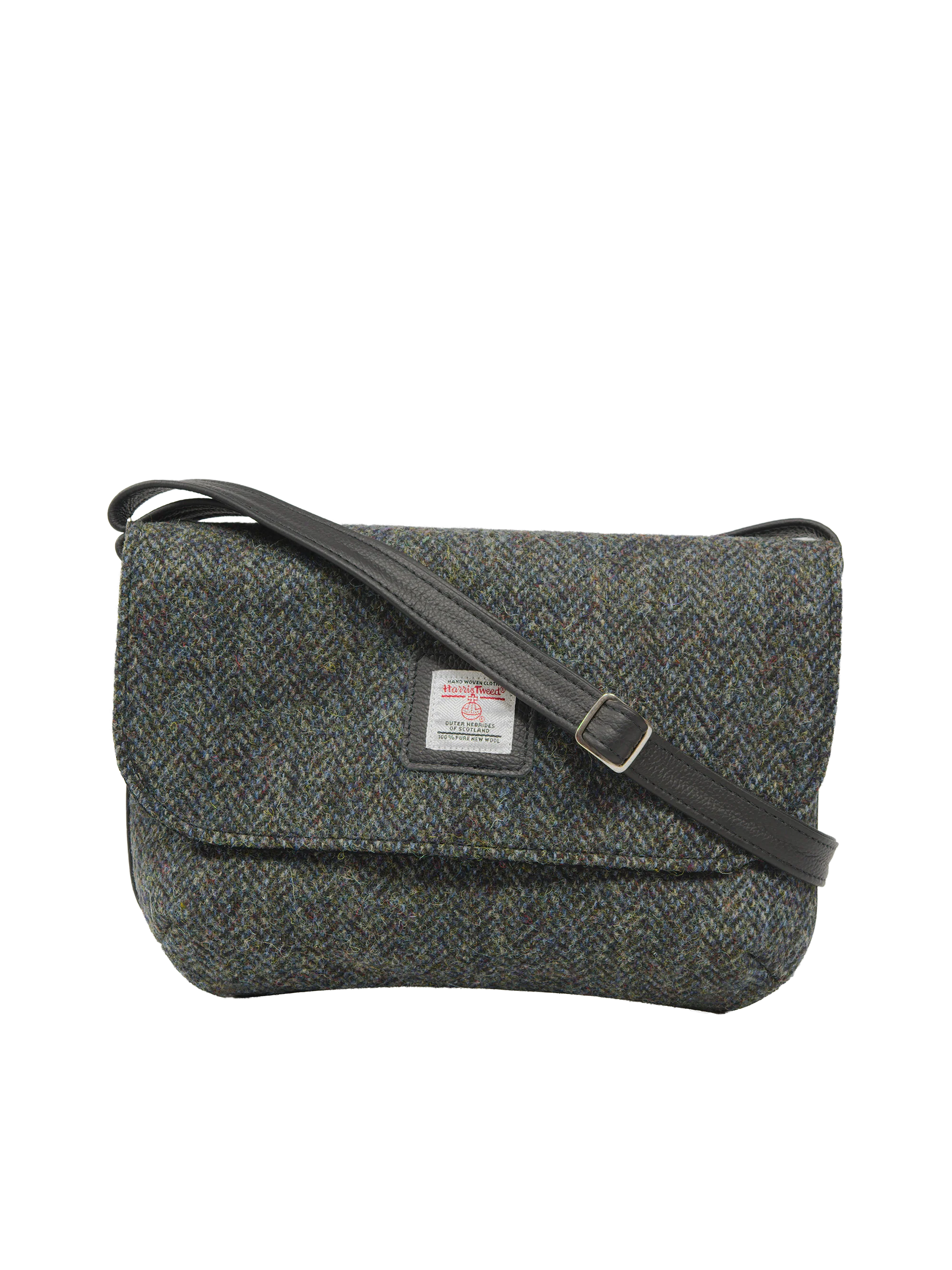 Harris Tweed Katie Bag - HB85 (Black Leather)