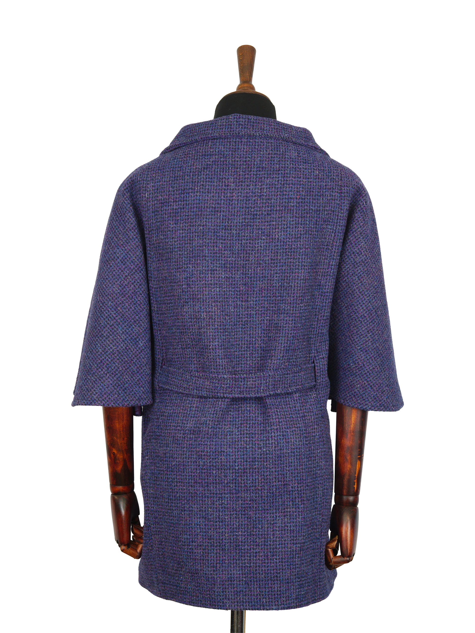 Harris Tweed Ladies Belted Cape - Violet - Image 4