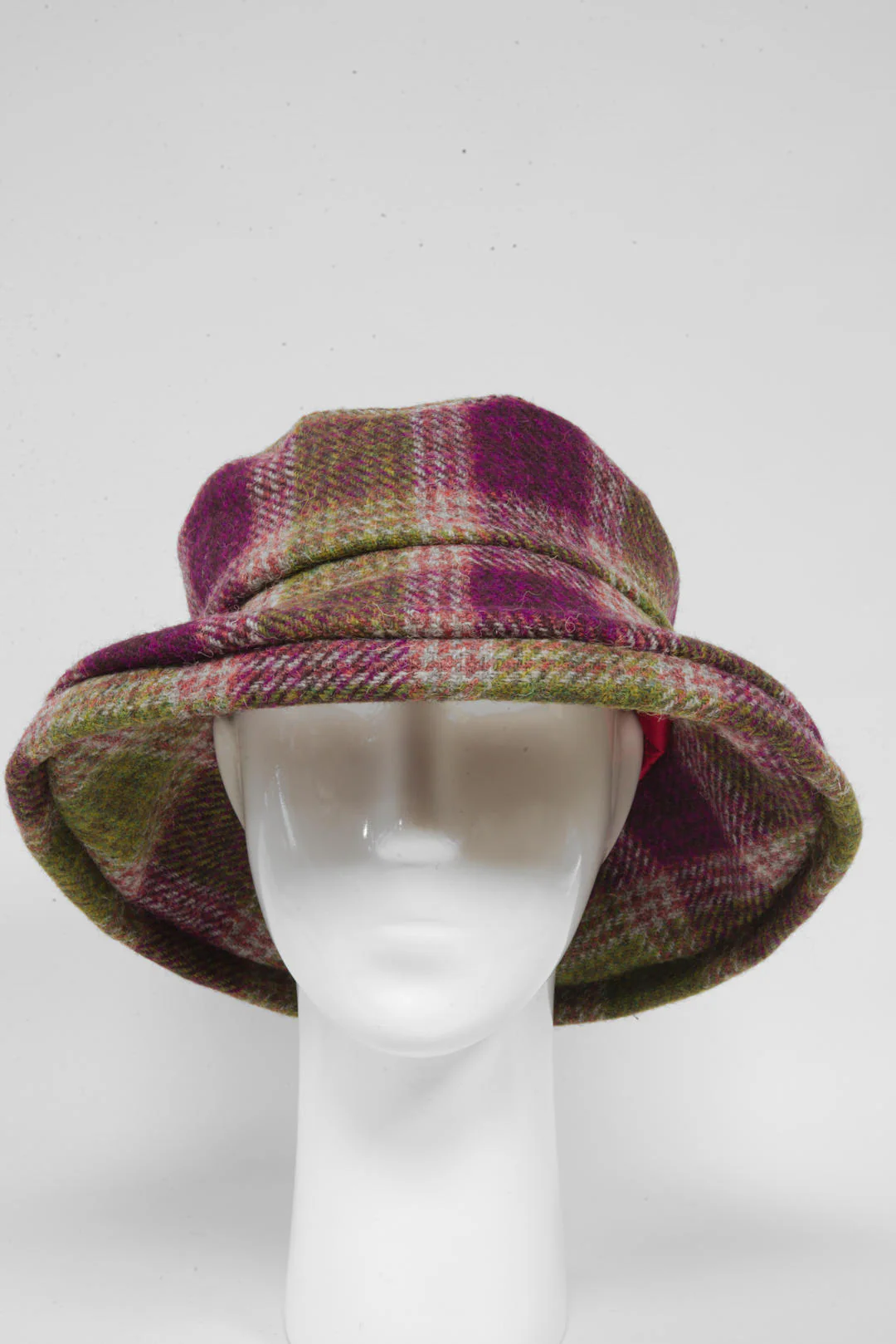 Harris Tweed Ladies Brimmed Hat - Heather Check (GA) - Image 3