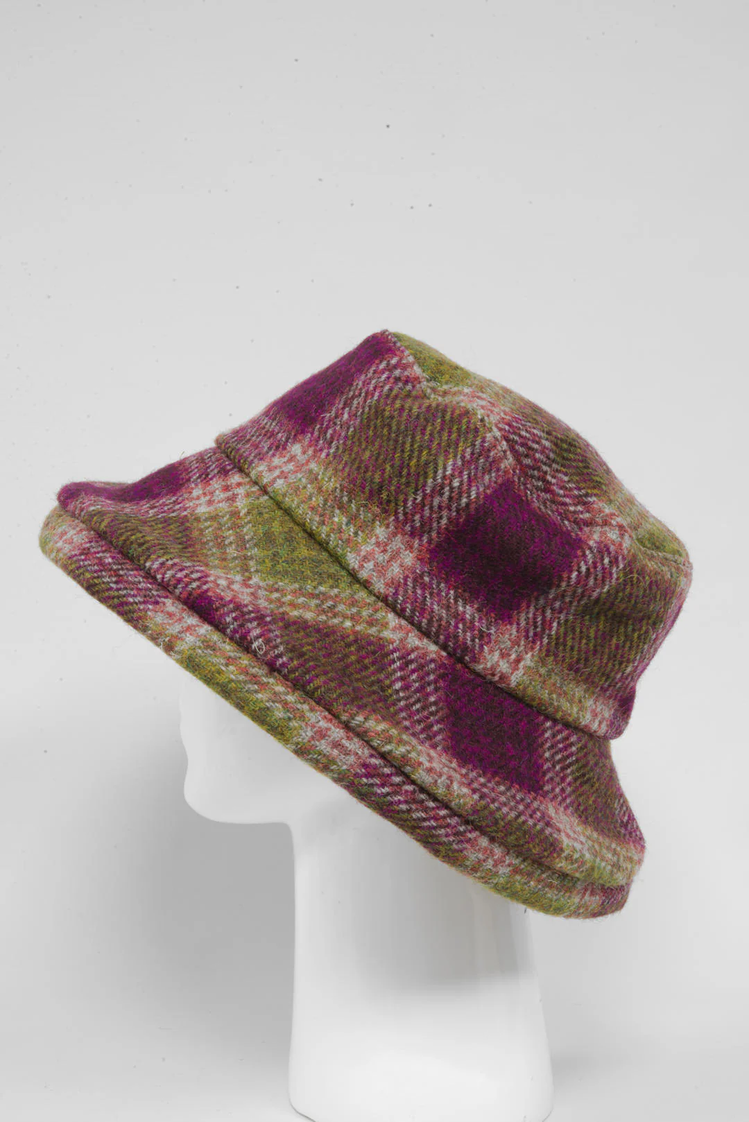 Harris Tweed Ladies Brimmed Hat - Heather Check (GA) - Image 5