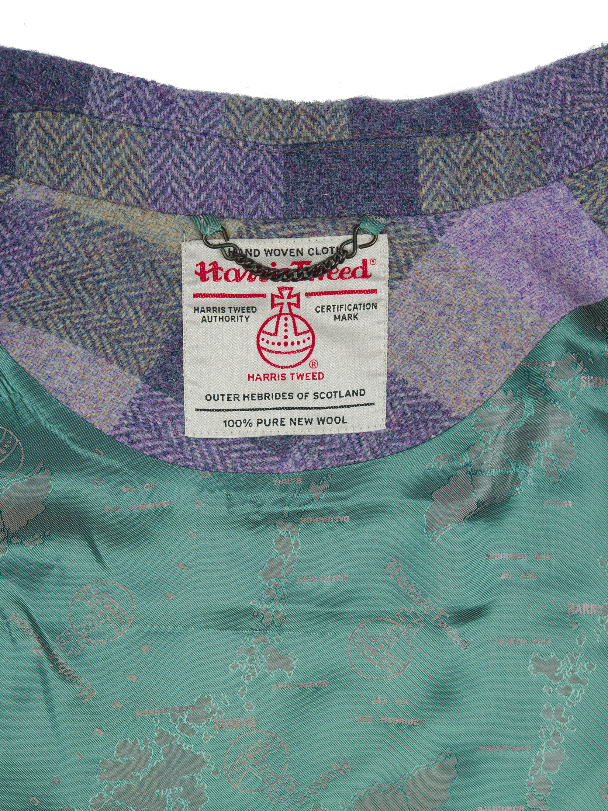 Harris Tweed Ladies Buttoned Long Cape - HB156 - Image 4