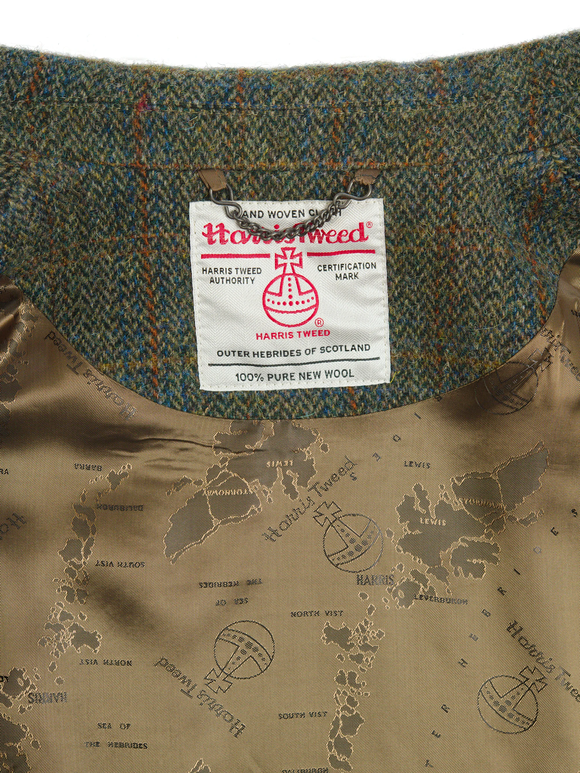 Harris Tweed Ladies Buttoned Long Cape - HB161 - Image 4