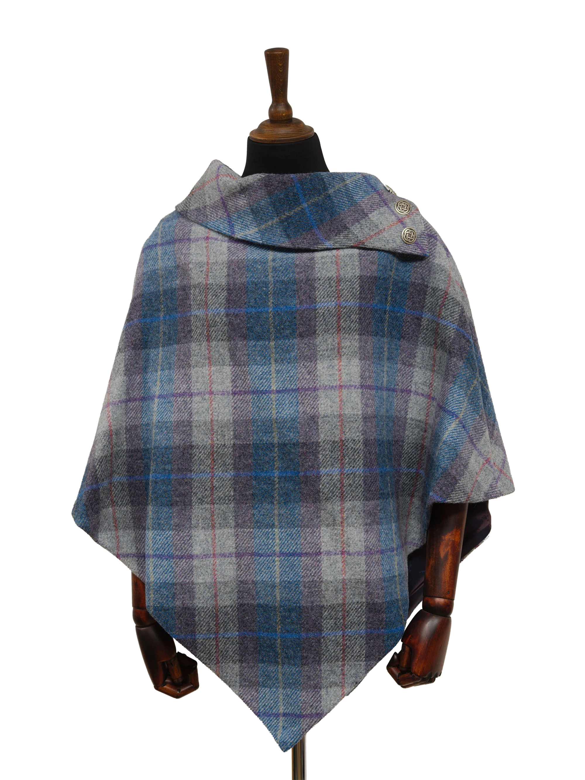 Harris Tweed Ladies Celtic Cape - Lavender Check