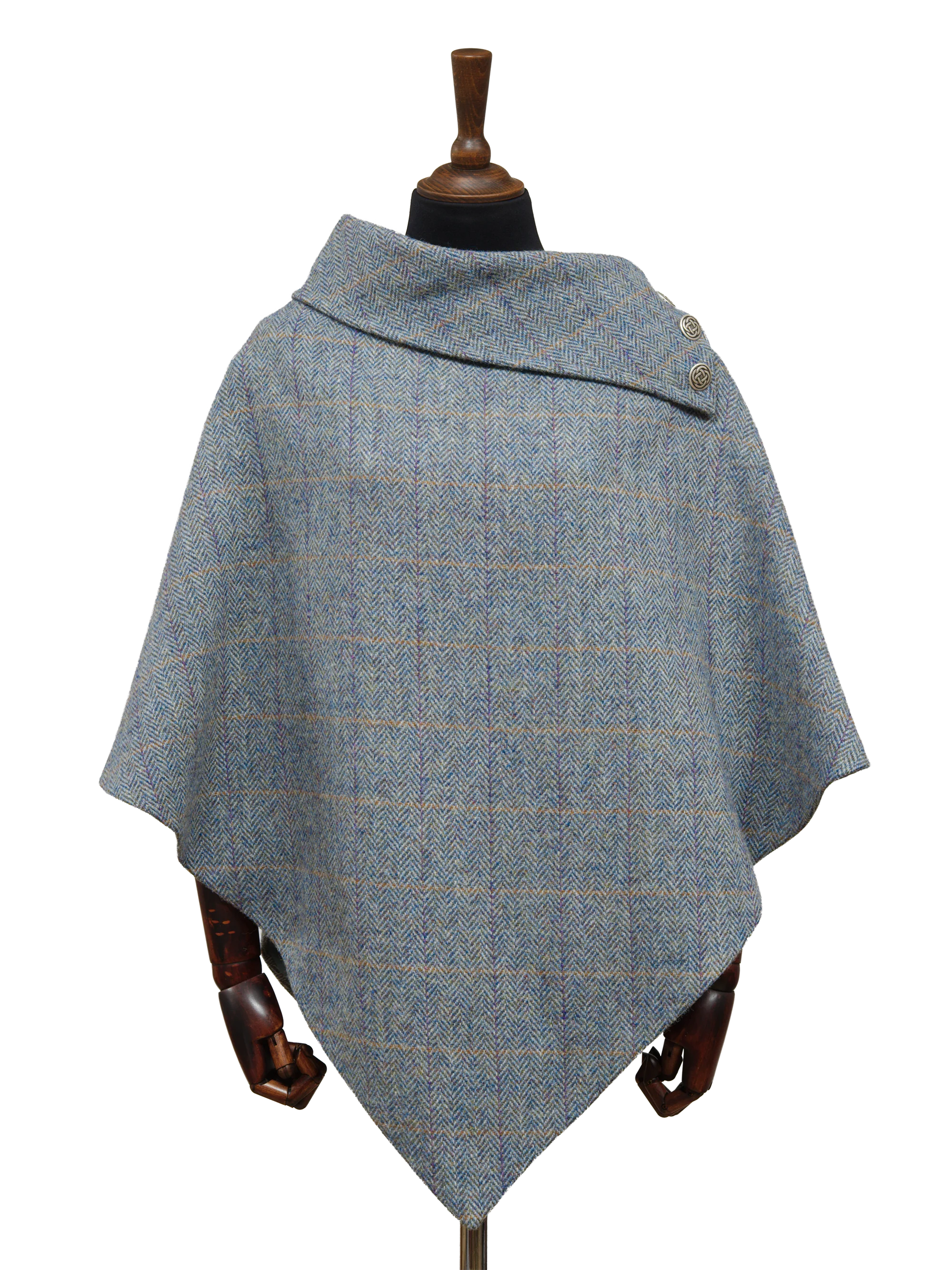 Harris Tweed Ladies Celtic Cape - Opal Check