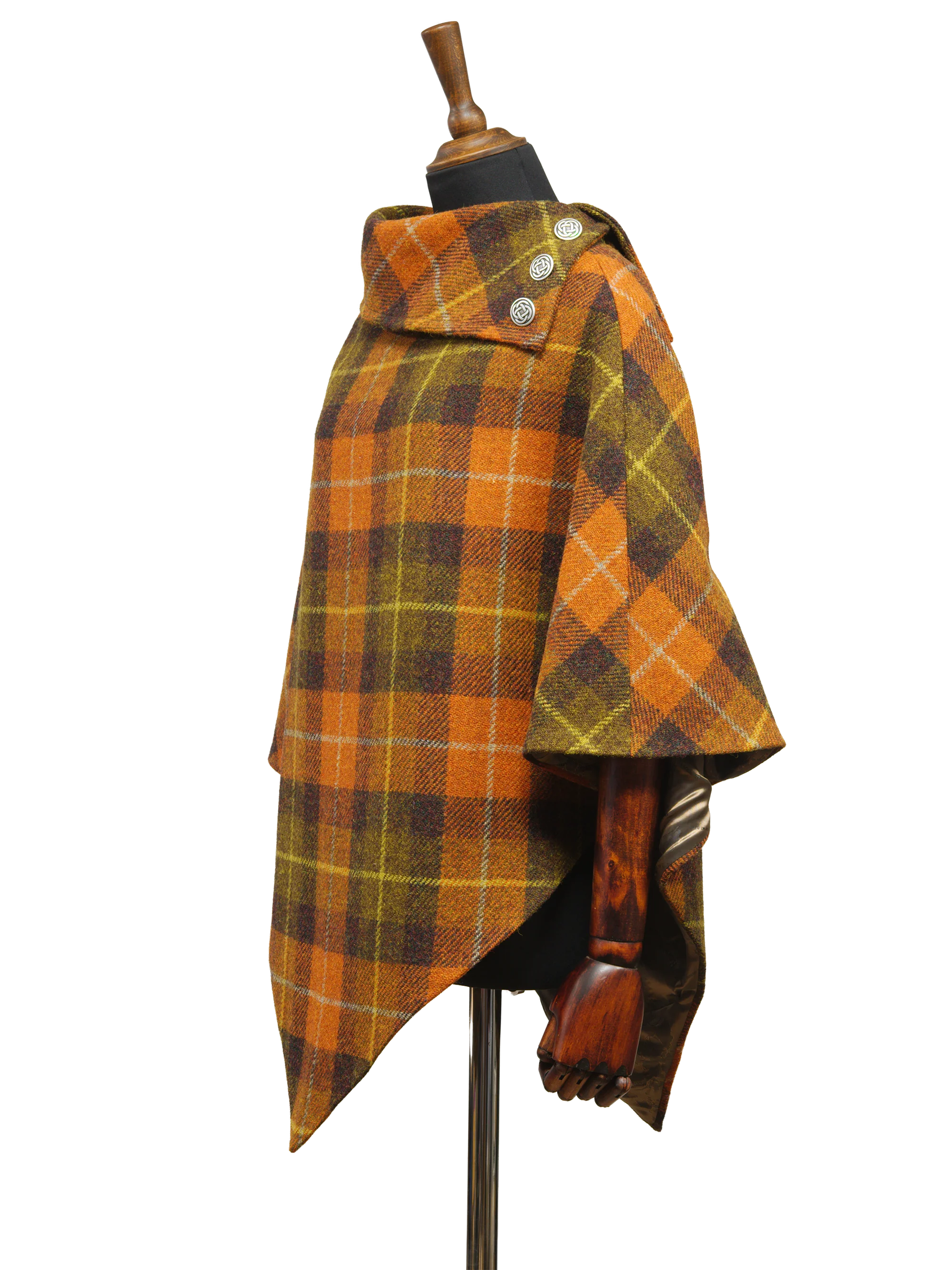 Harris Tweed Ladies Celtic Cape - Rust - Image 3