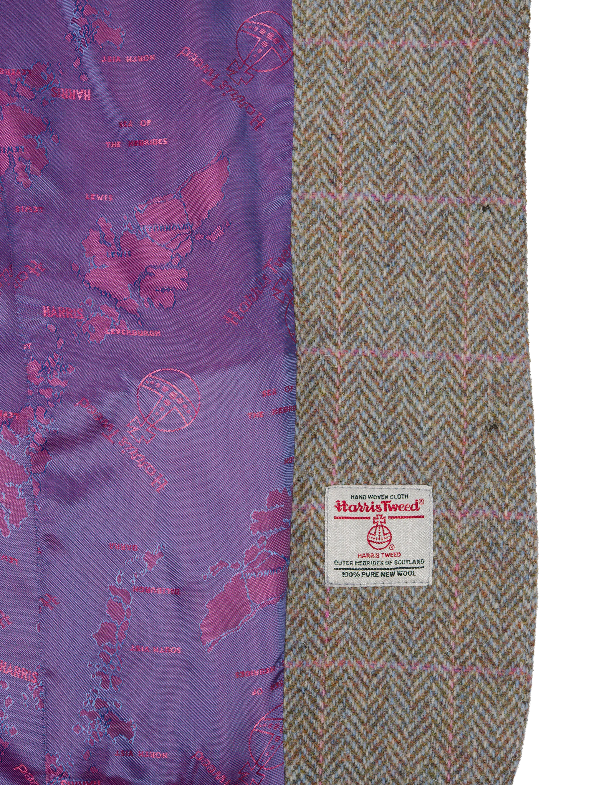 Harris Tweed Ladies Fitted Jacket - Pink HB w/OC - Image 7