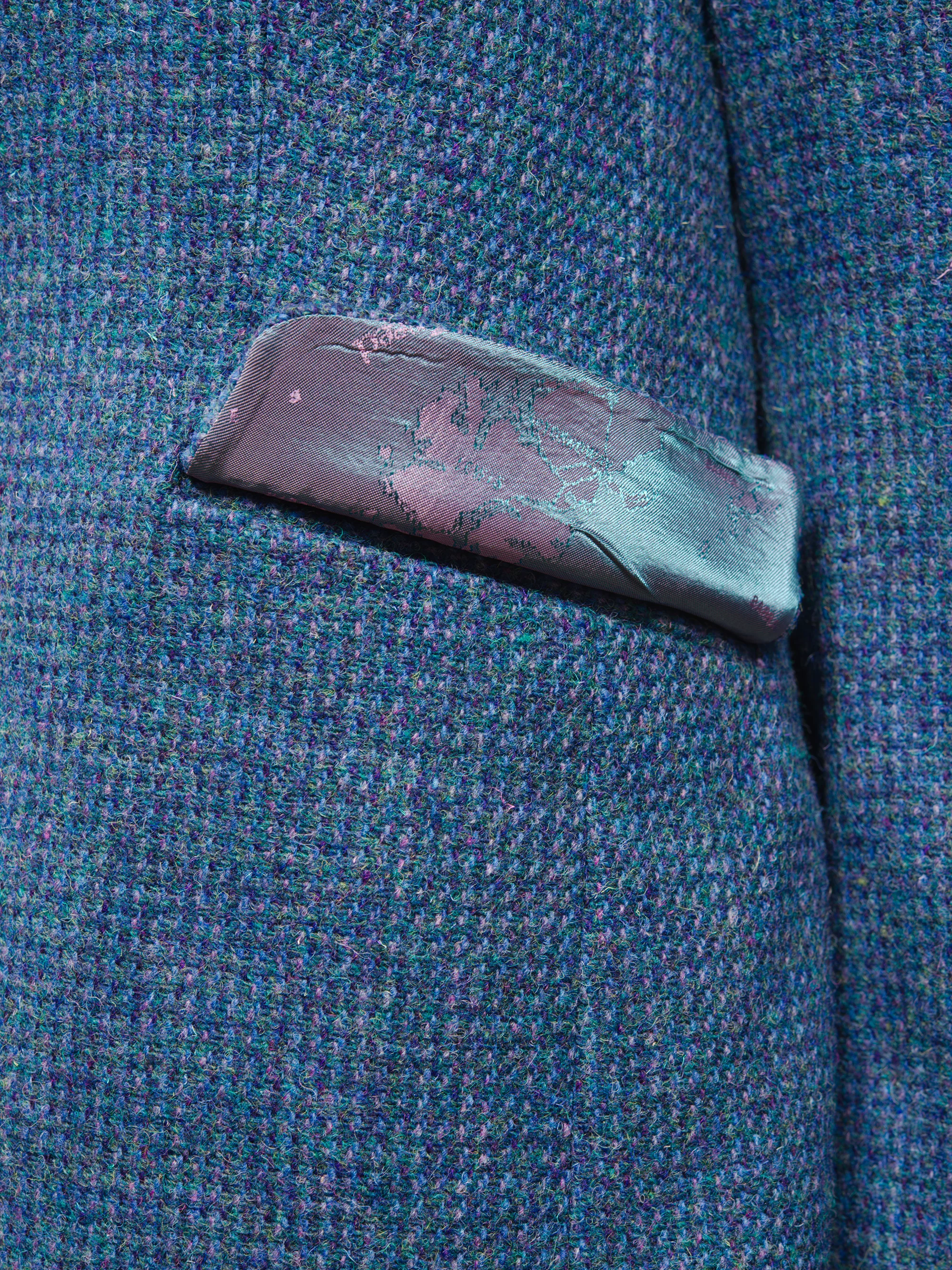 Harris Tweed Ladies Fitted Jacket - Teal - Image 5
