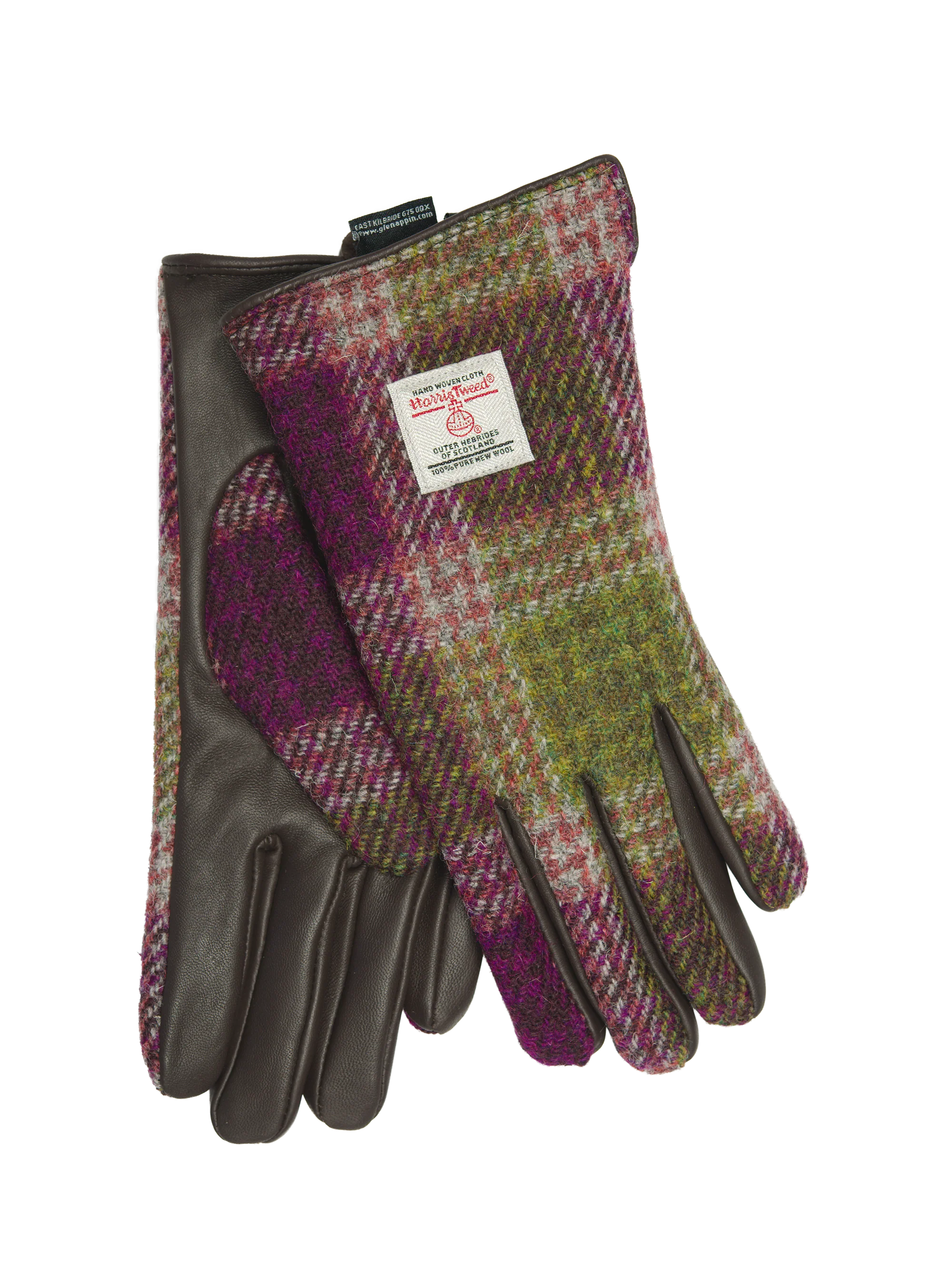 Harris Tweed Ladies Gloves - Heather Check (GA)
