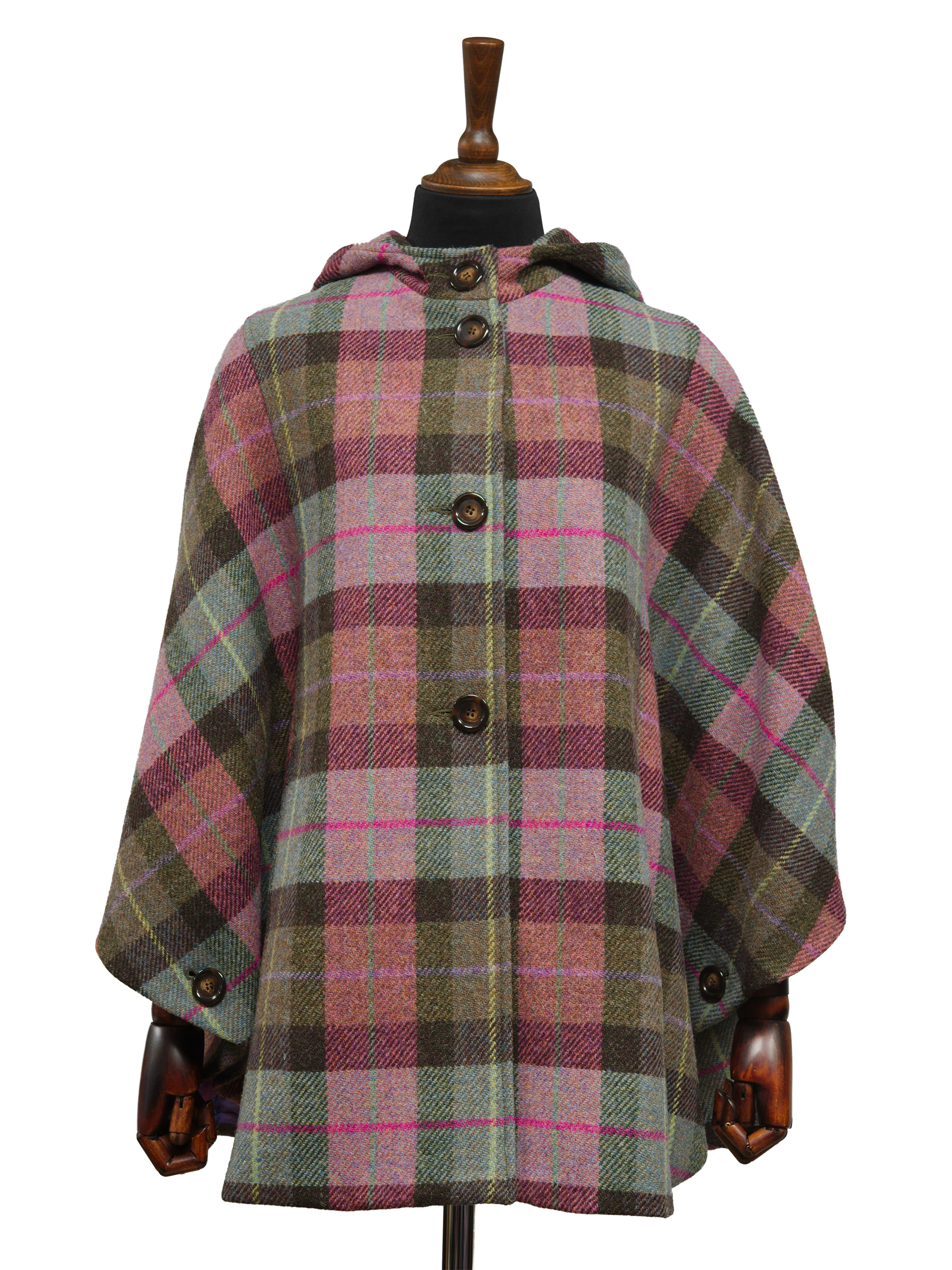 Harris Tweed Ladies Hooded Cape - A0254 - Image 2