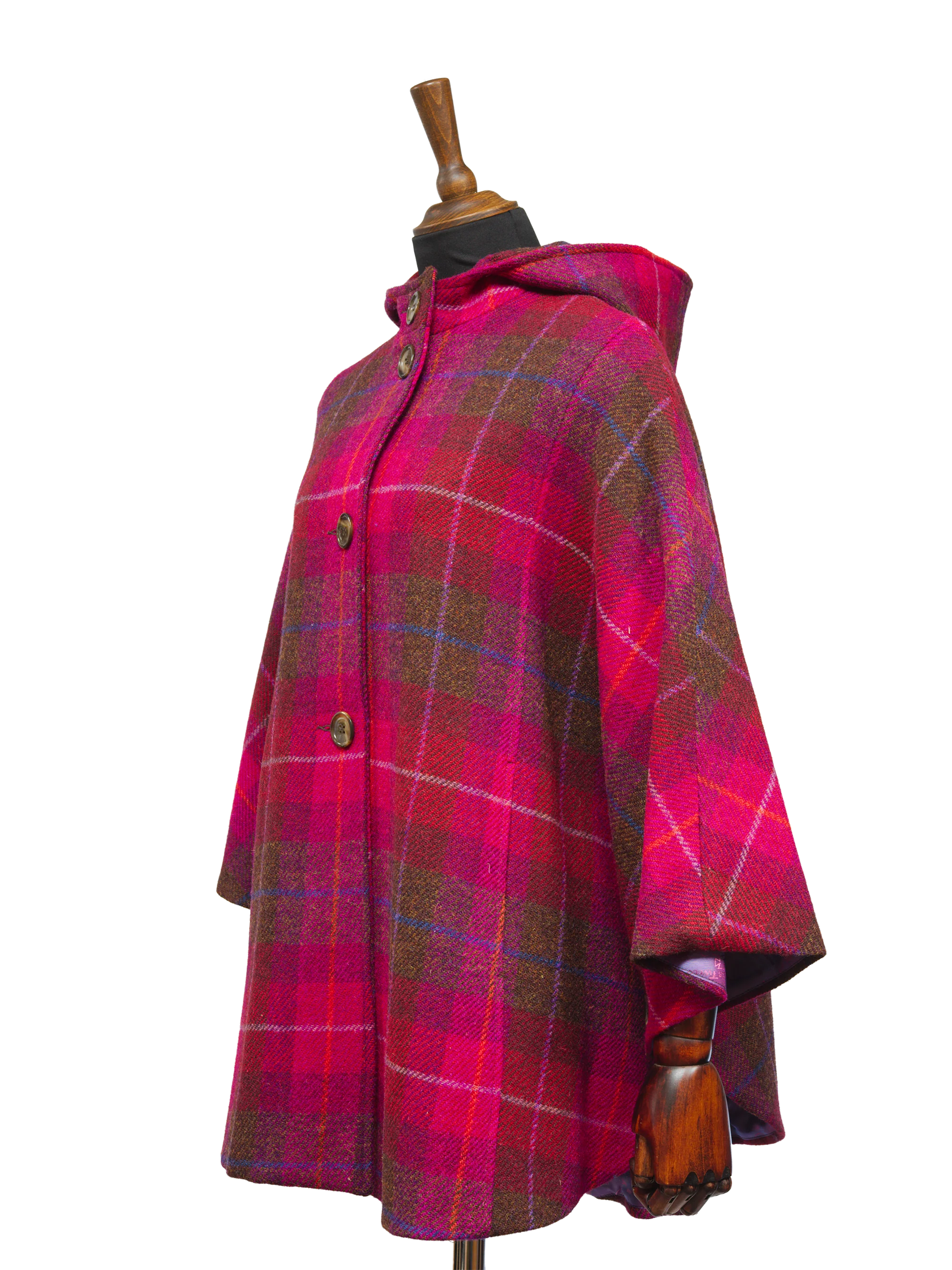 Harris Tweed Ladies Hooded Cape - A031 - Image 4