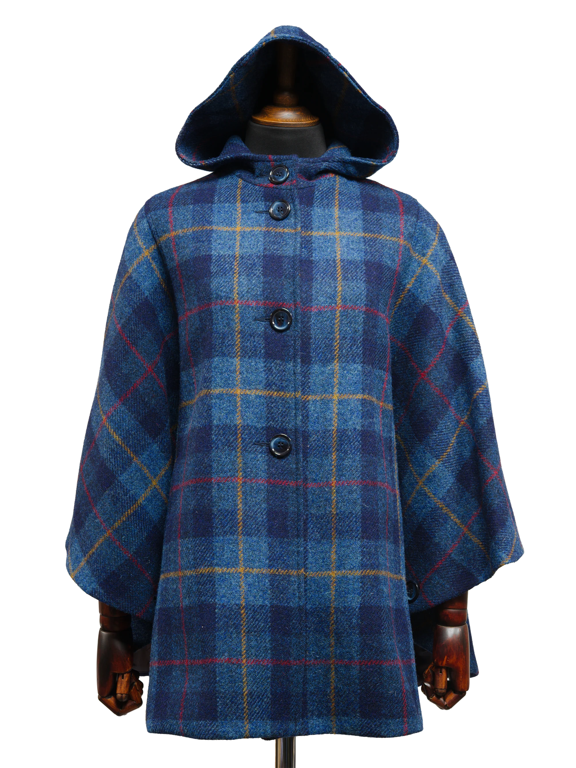 Harris Tweed Ladies Hooded Cape - A075