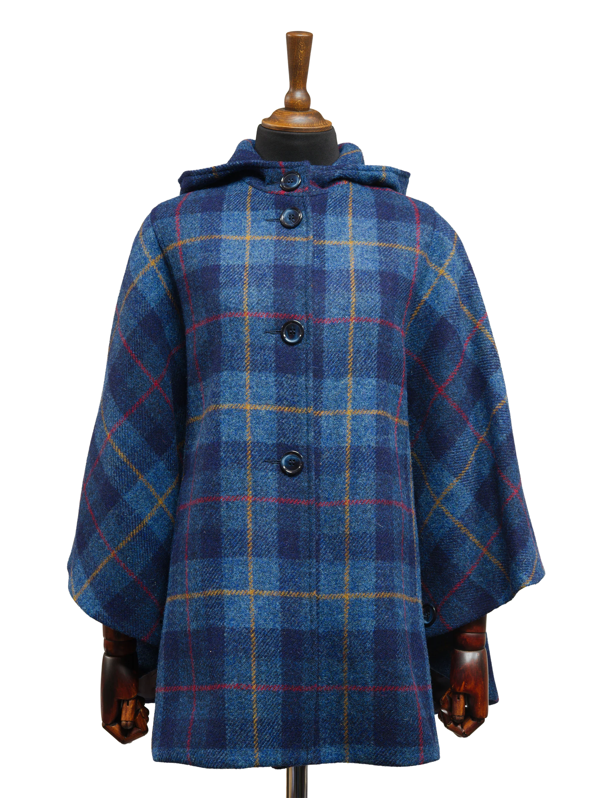 Harris Tweed Ladies Hooded Cape - A075 - Image 2