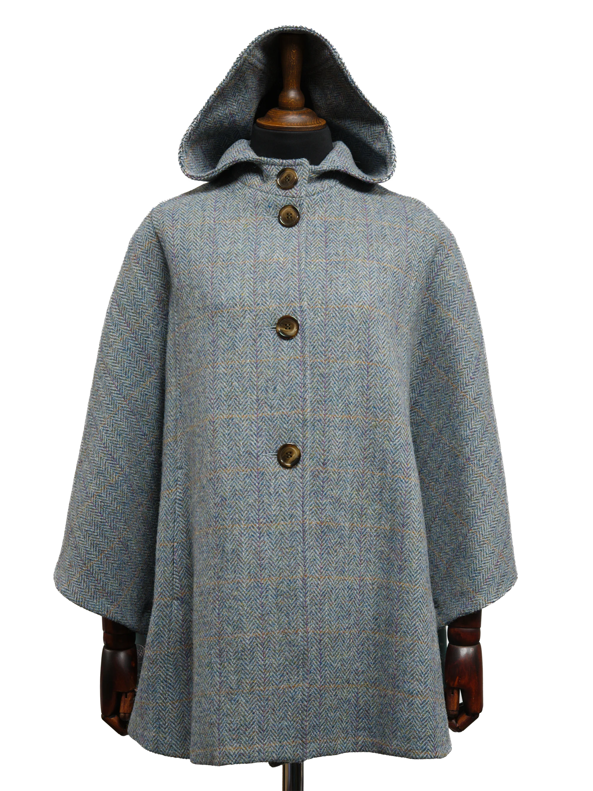 Harris Tweed Ladies Hooded Cape - HB132