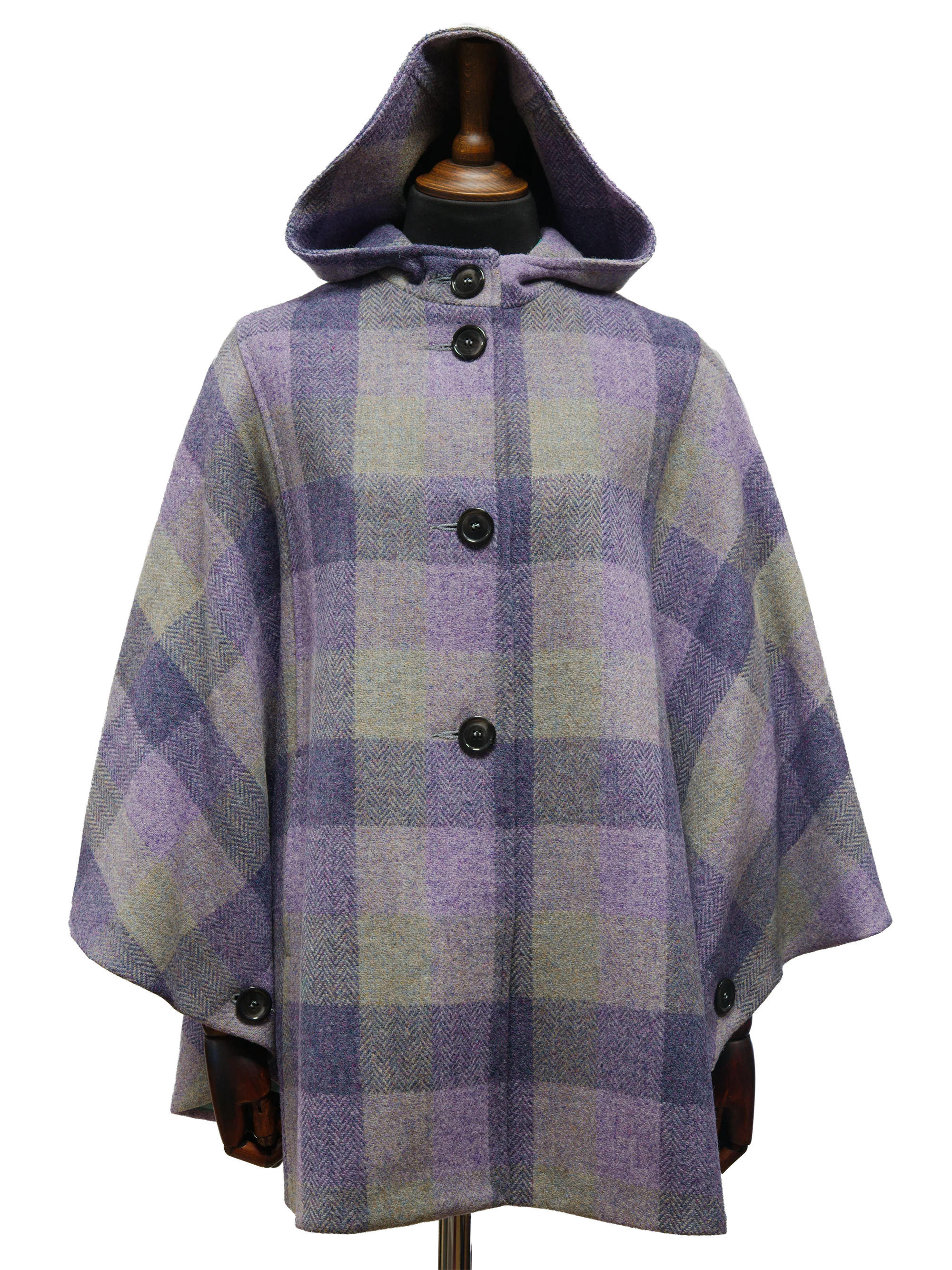 Harris Tweed Ladies Hooded Cape - HB156