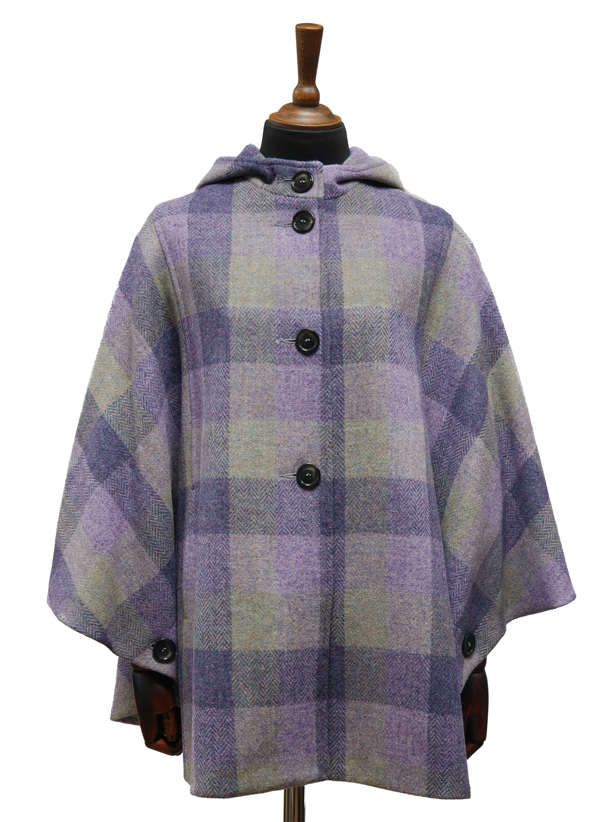 Harris Tweed Ladies Hooded Cape - HB156 - Image 2