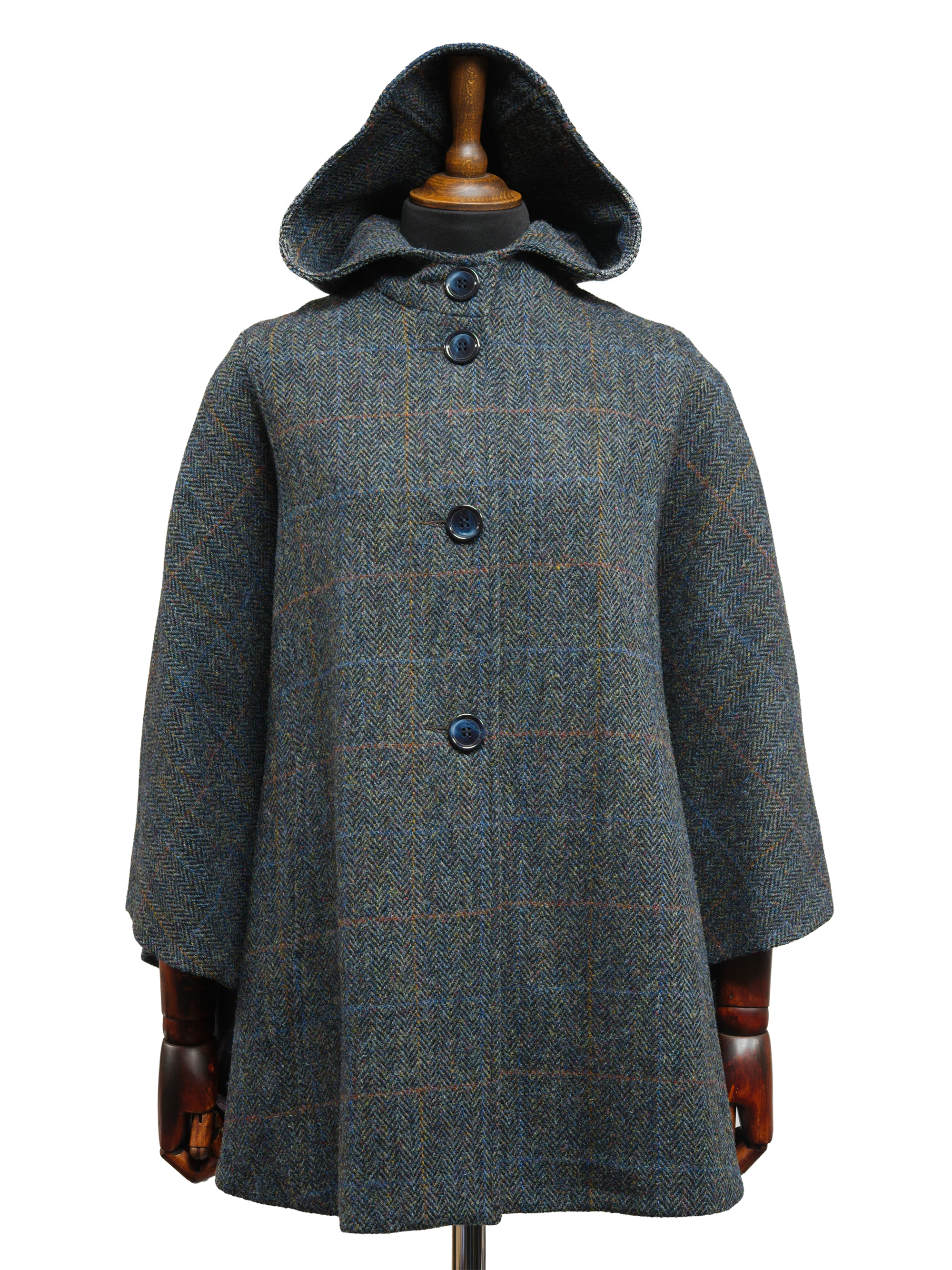 Harris Tweed Ladies Hooded Cape - HB80