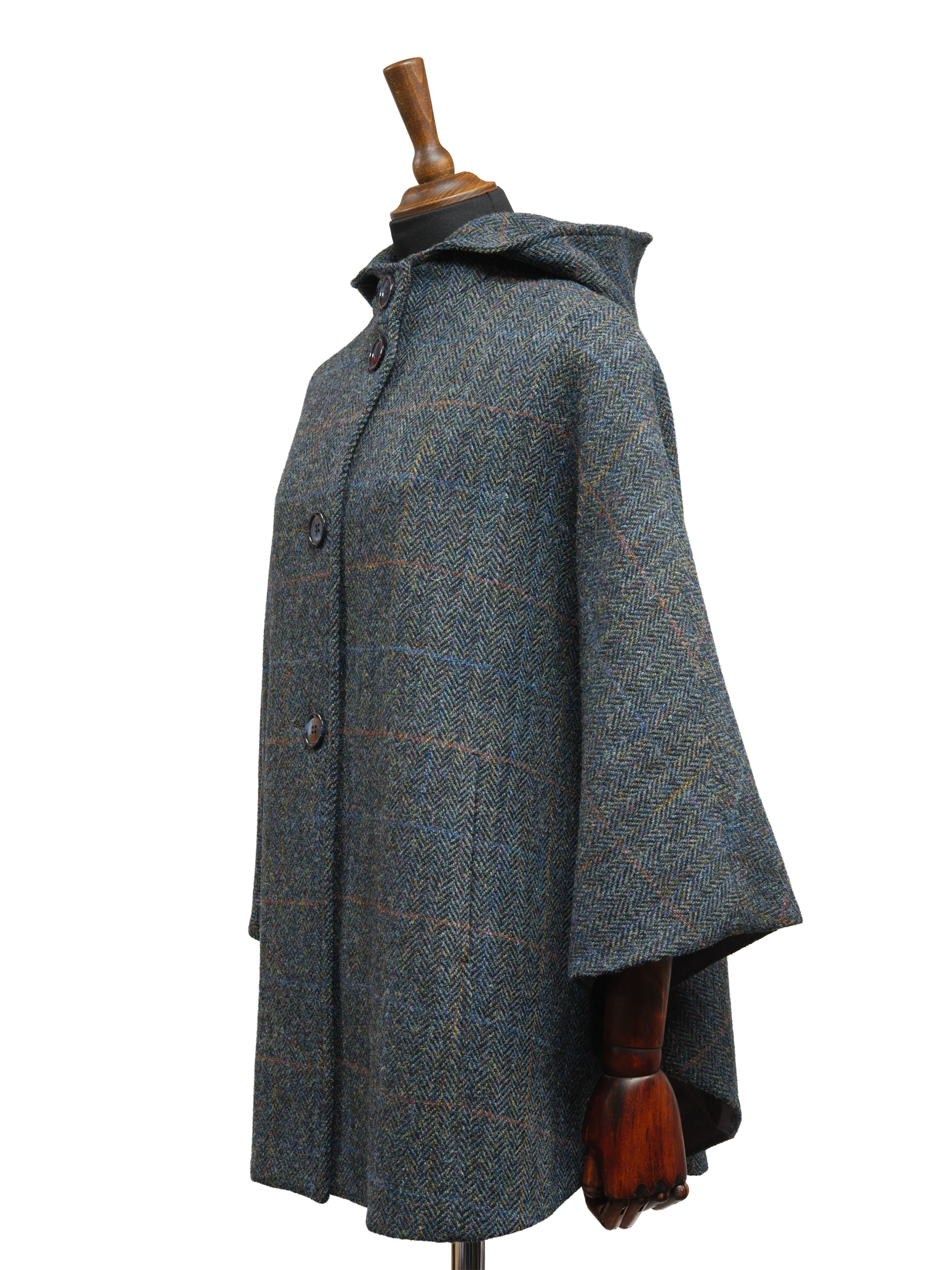 Harris Tweed Ladies Hooded Cape - HB80 - Image 3