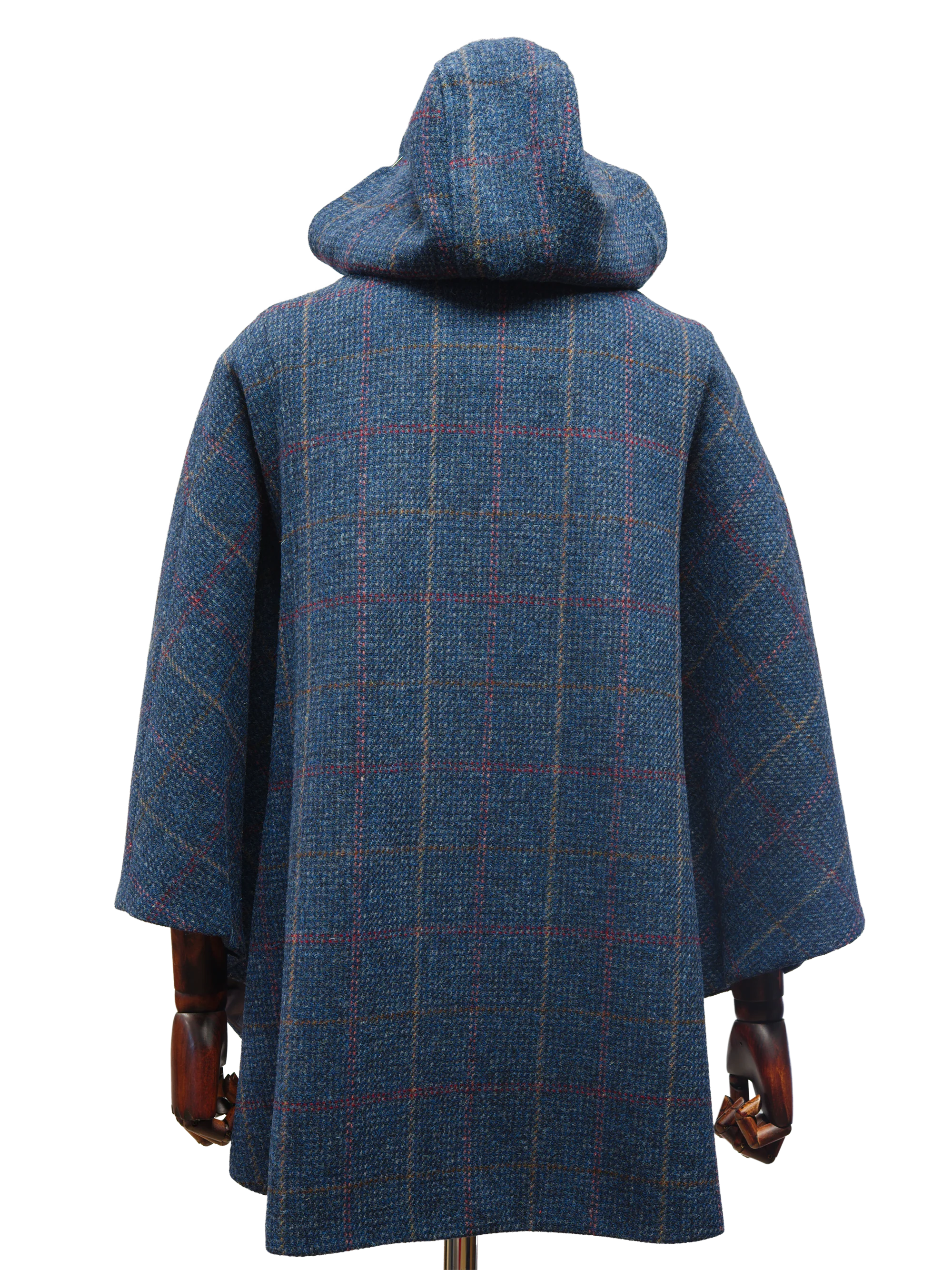 Harris Tweed Ladies Hooded Cape - Ocean - Image 4