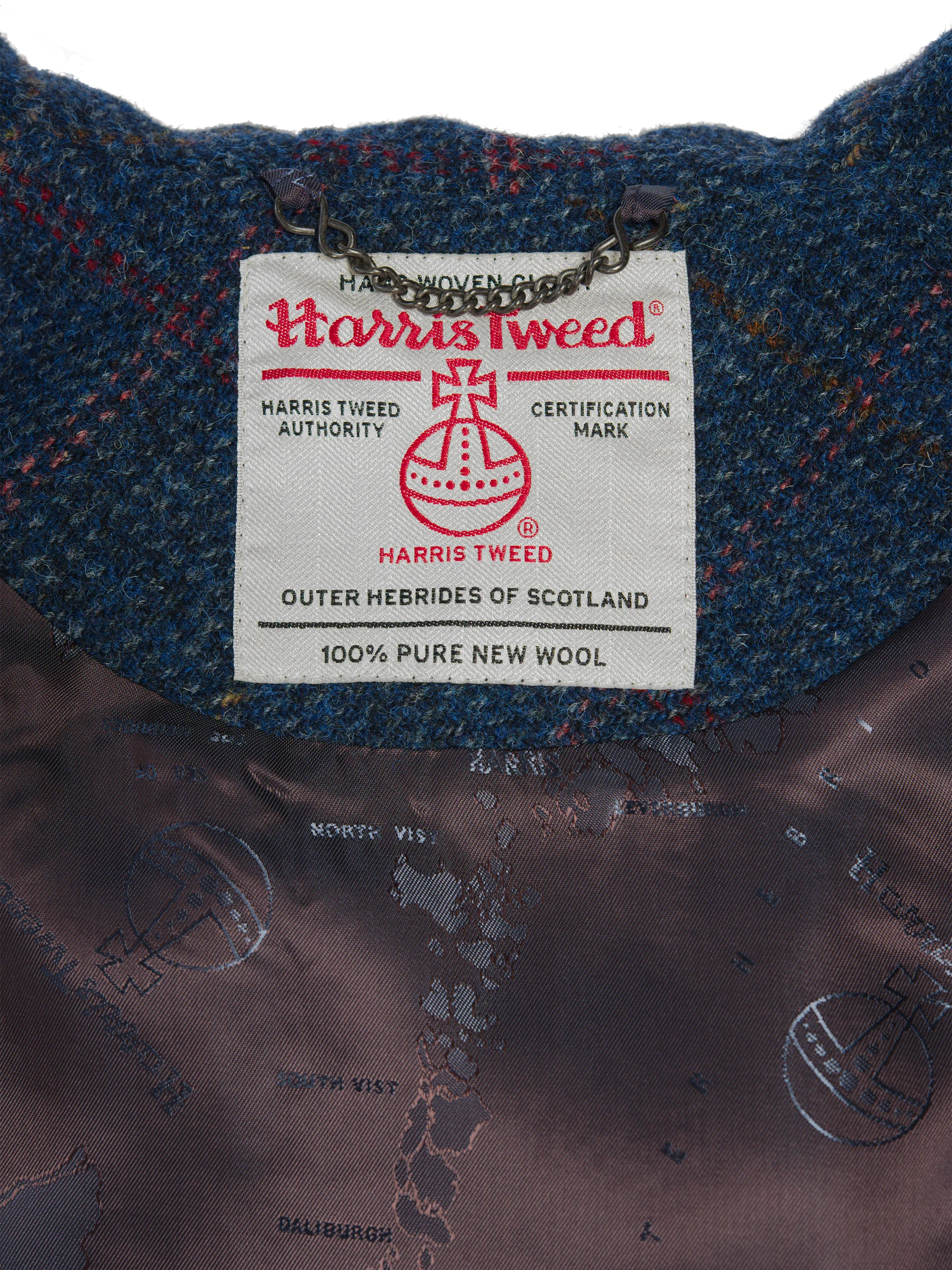 Harris Tweed Ladies Hooded Cape - Ocean - Image 6