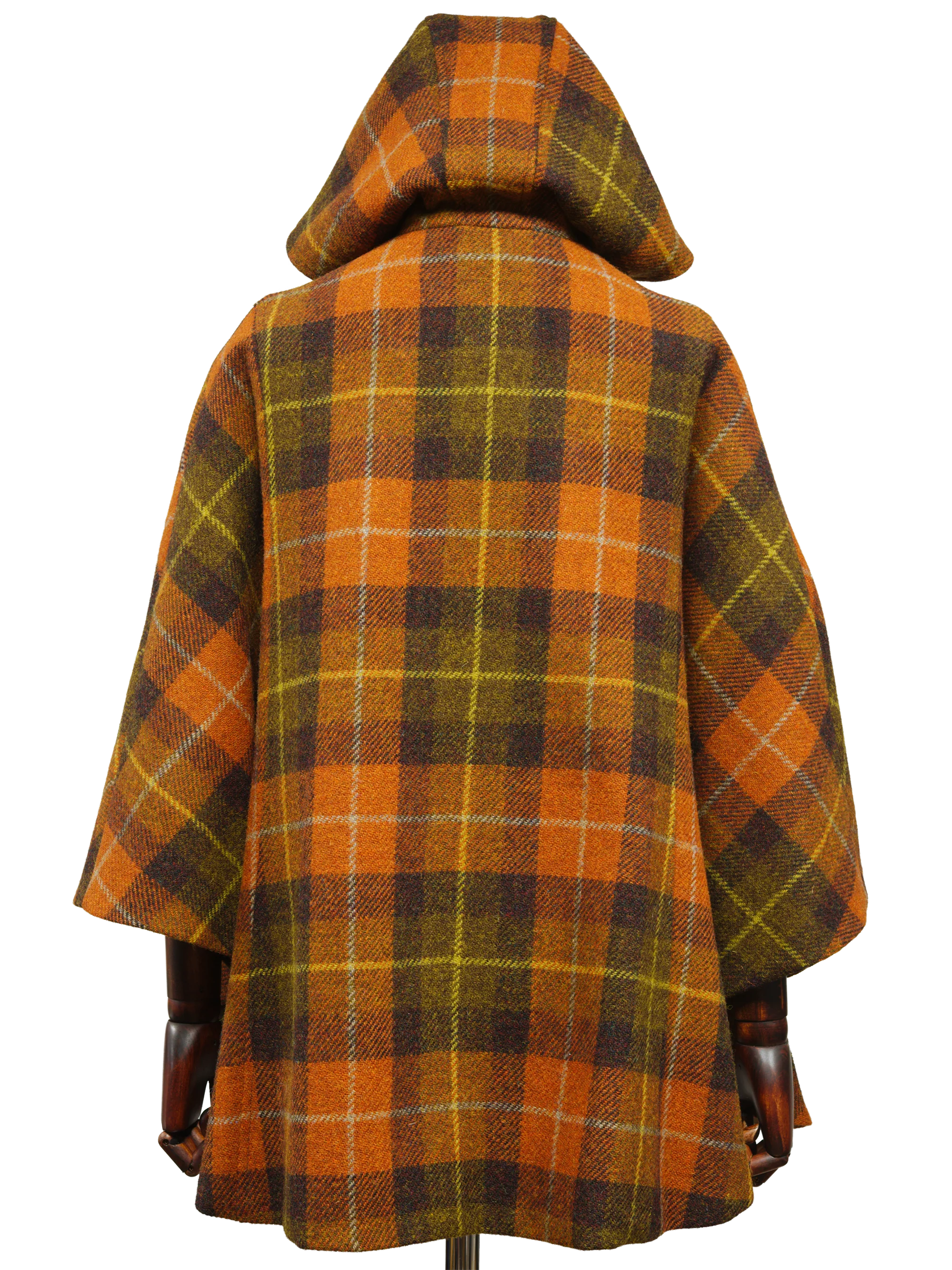 Harris Tweed Ladies Hooded Cape - Rust - Image 5