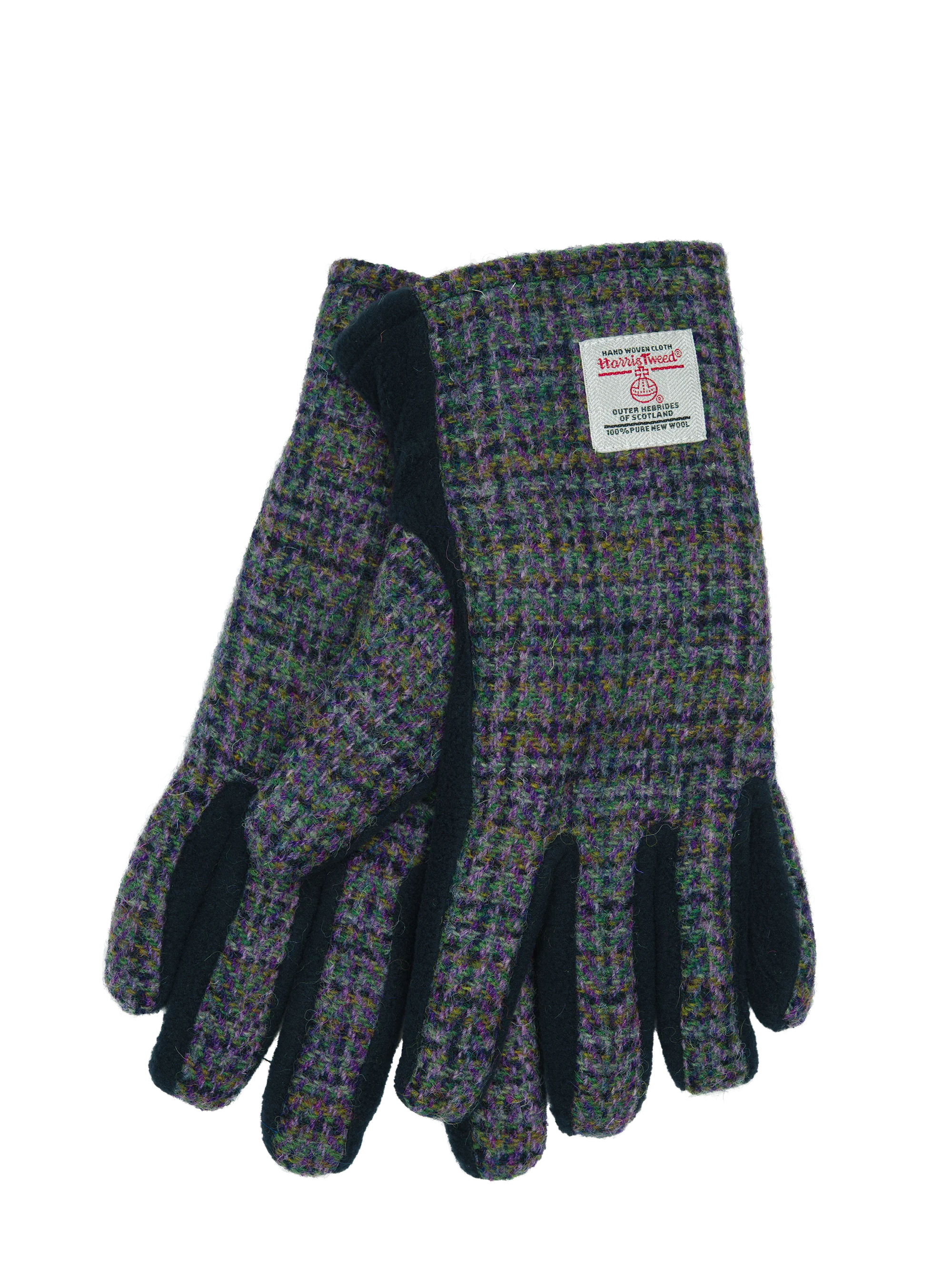 Harris Tweed Ladies Isla Fleece Gloves - Thistle