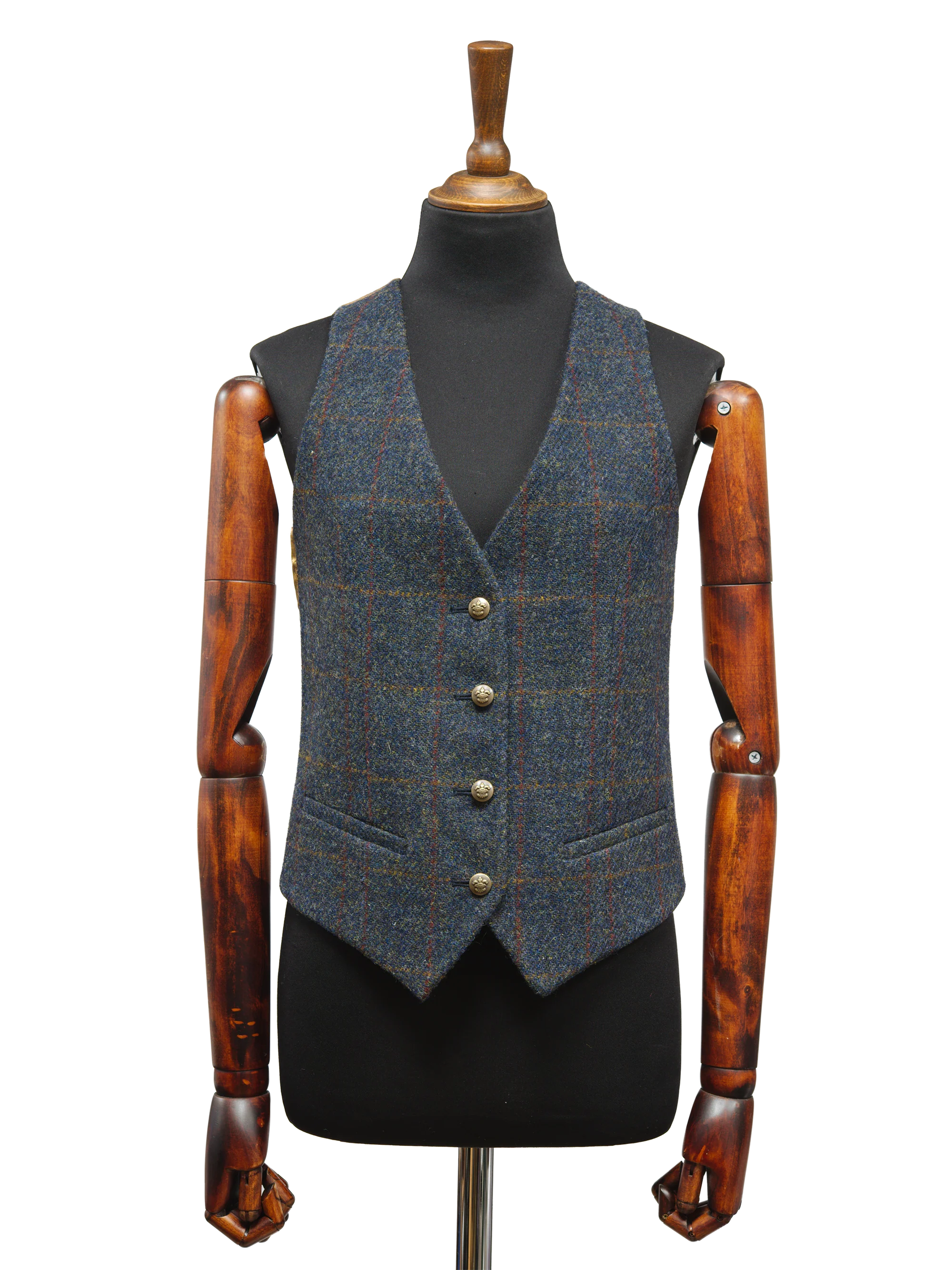 Harris Tweed Ladies Janet Waistcoat - Blue Multi