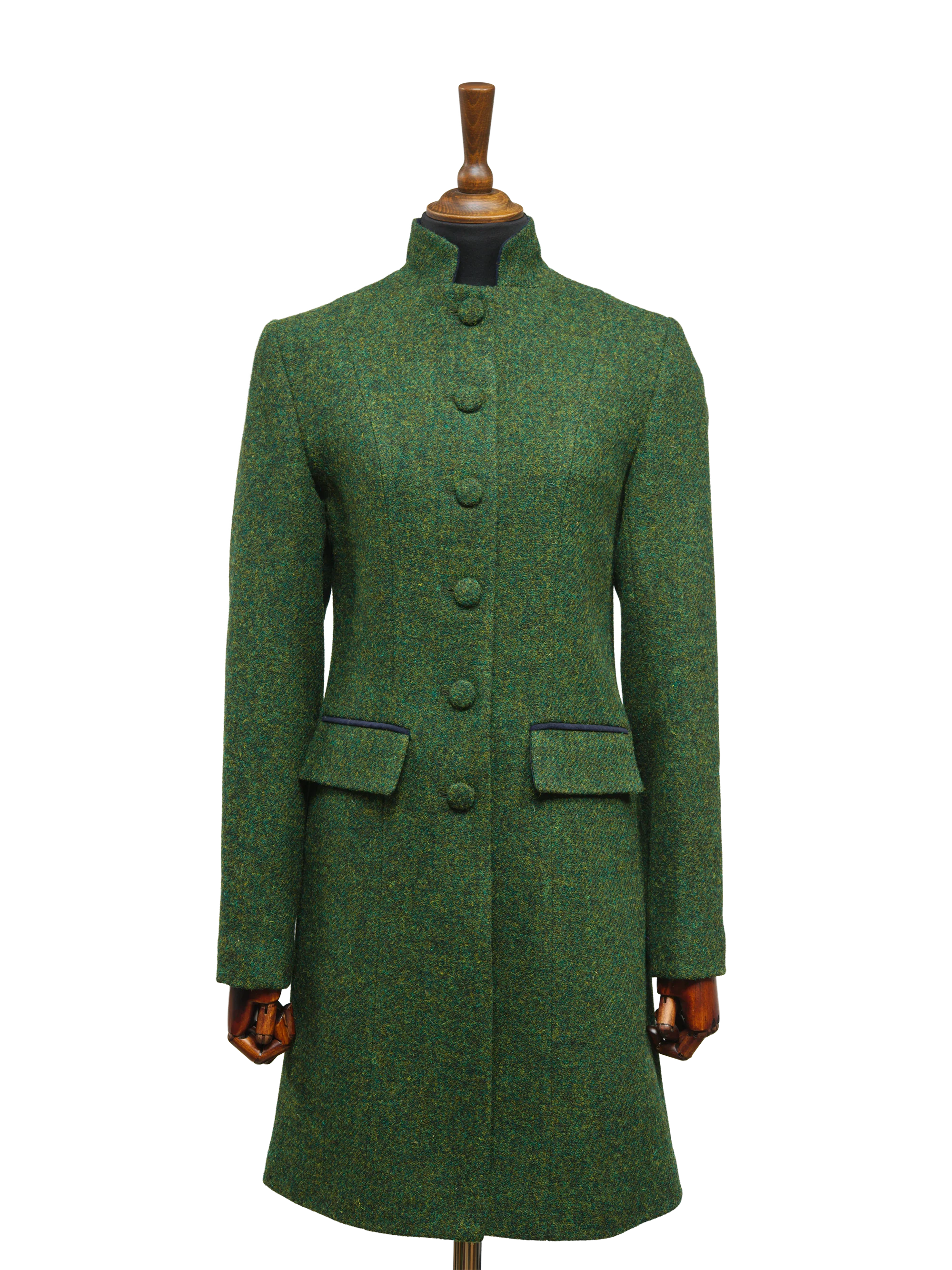 Harris Tweed Lucy Coat - Bottle Green