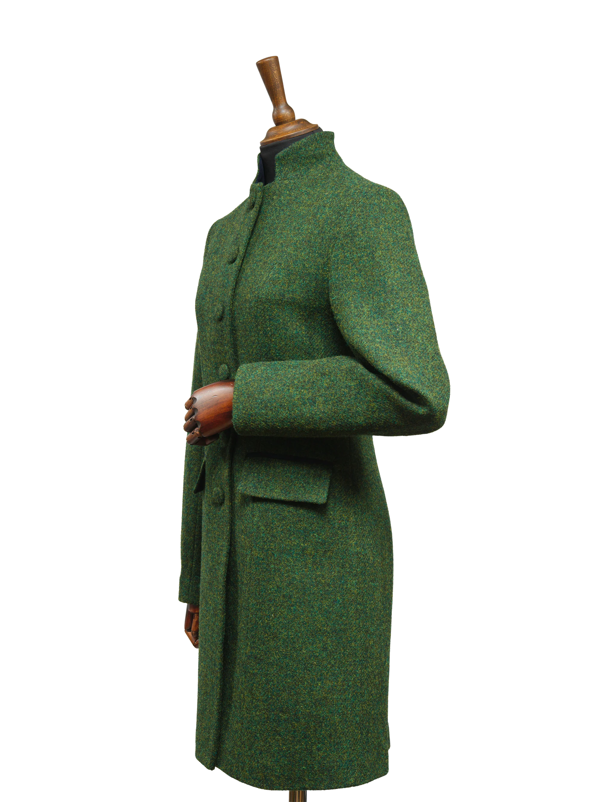 Harris Tweed Lucy Coat - Bottle Green - Image 2