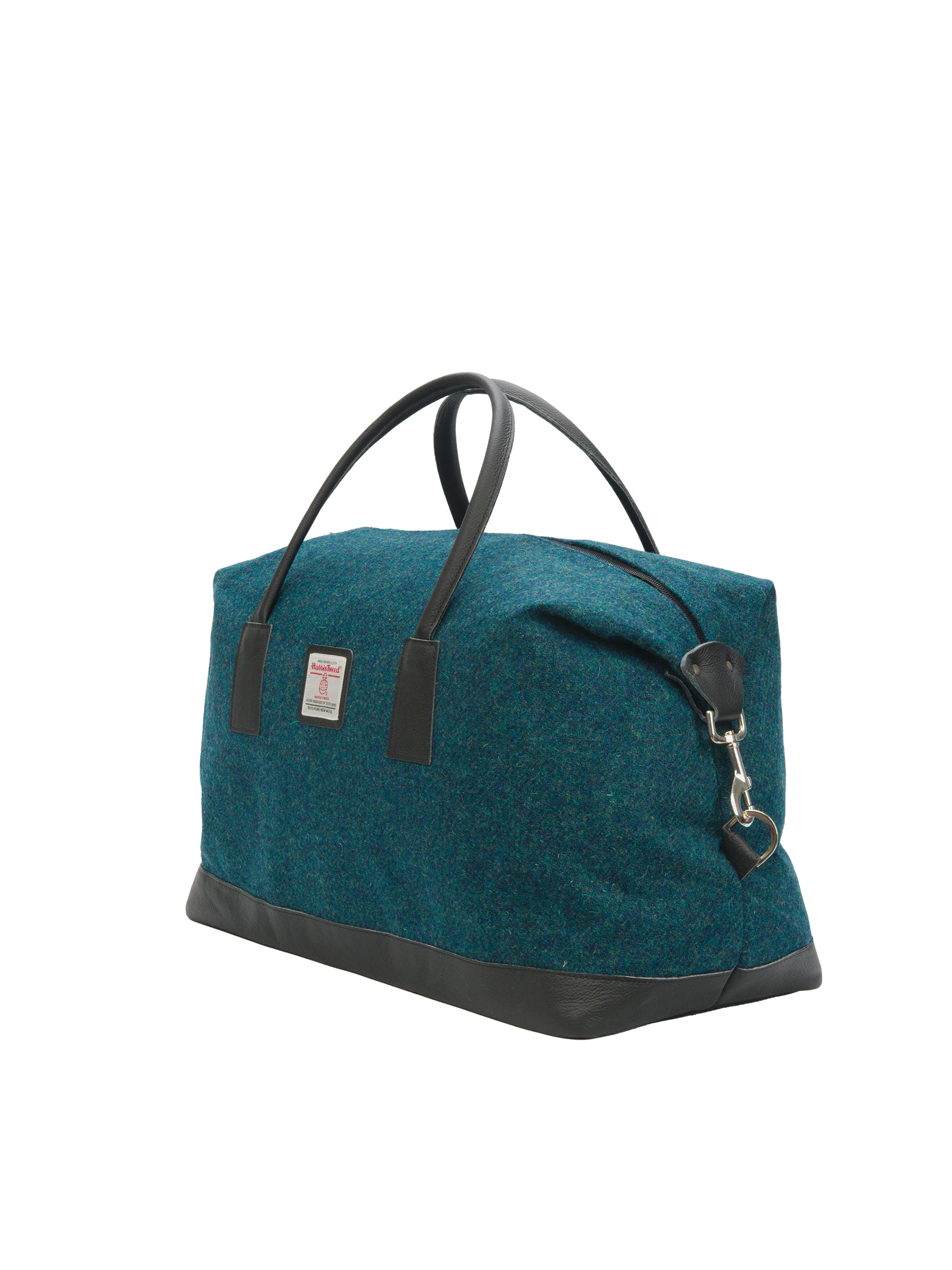 Harris Tweed Luggage Bag - 334 (Black Leather) - Image 3