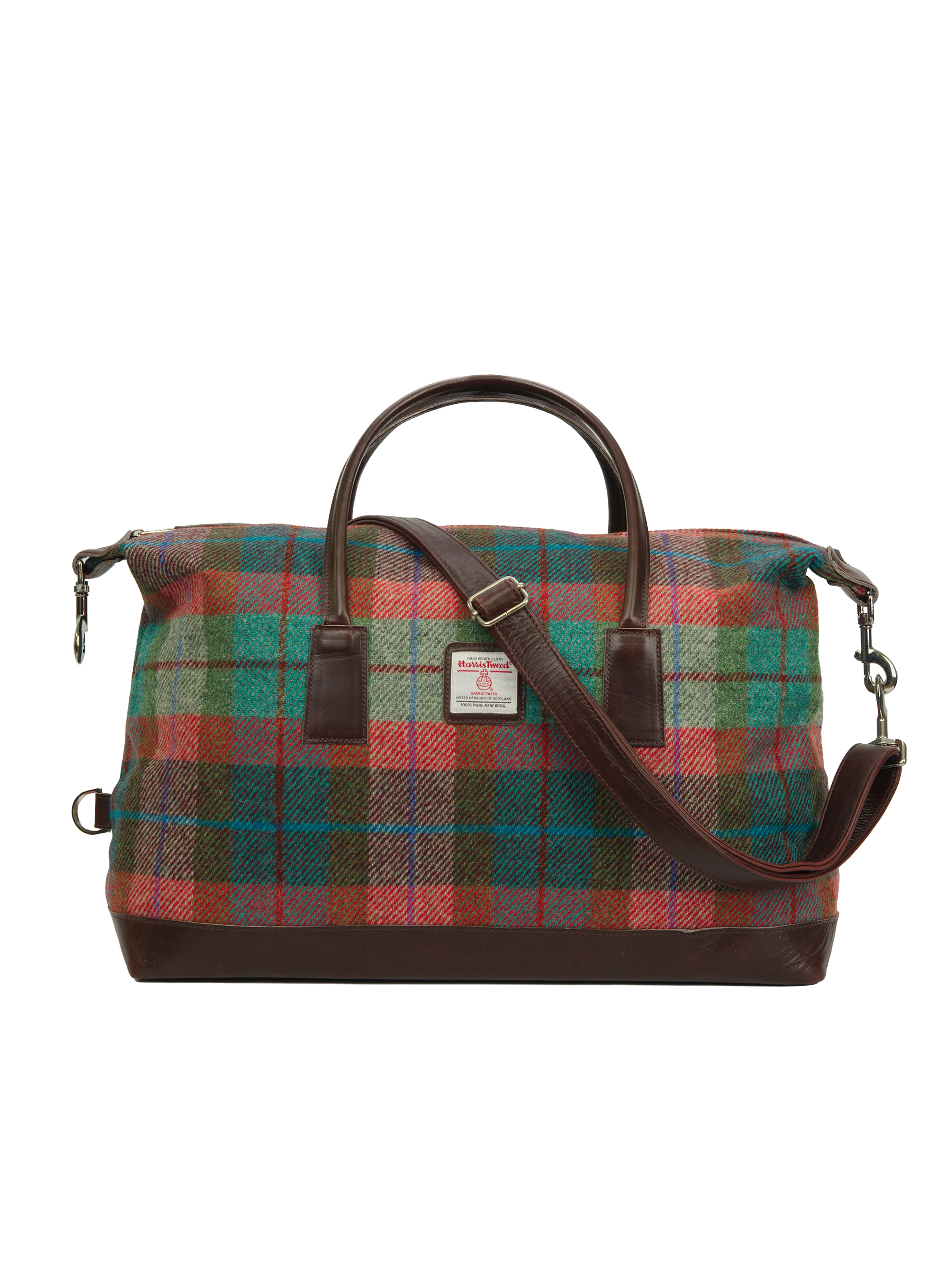 Harris Tweed Luggage Bag - A0112 (Tan Leather)