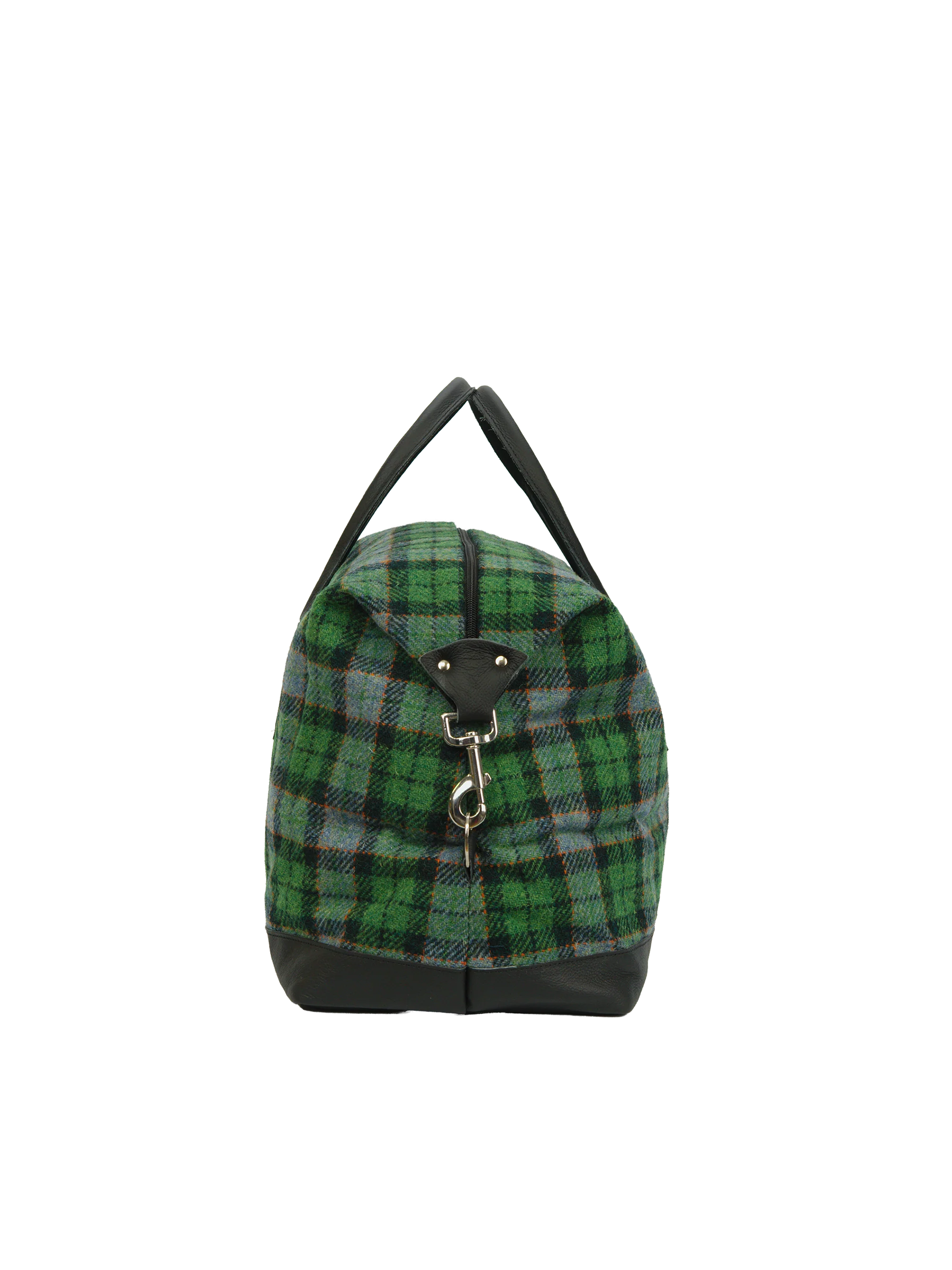 Harris Tweed Luggage Bag - A0118 (Black Leather) - Image 4