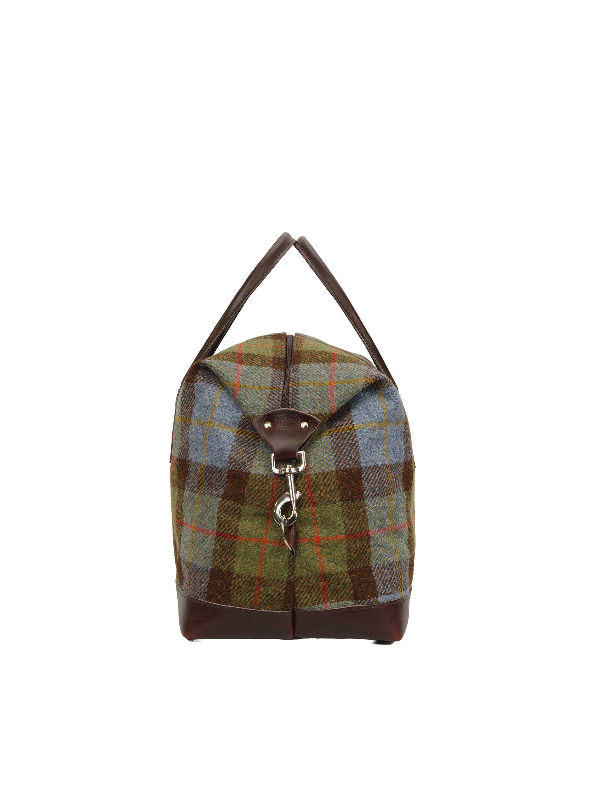 Harris Tweed Luggage Bag - A017 (Brown Leather) - Image 4