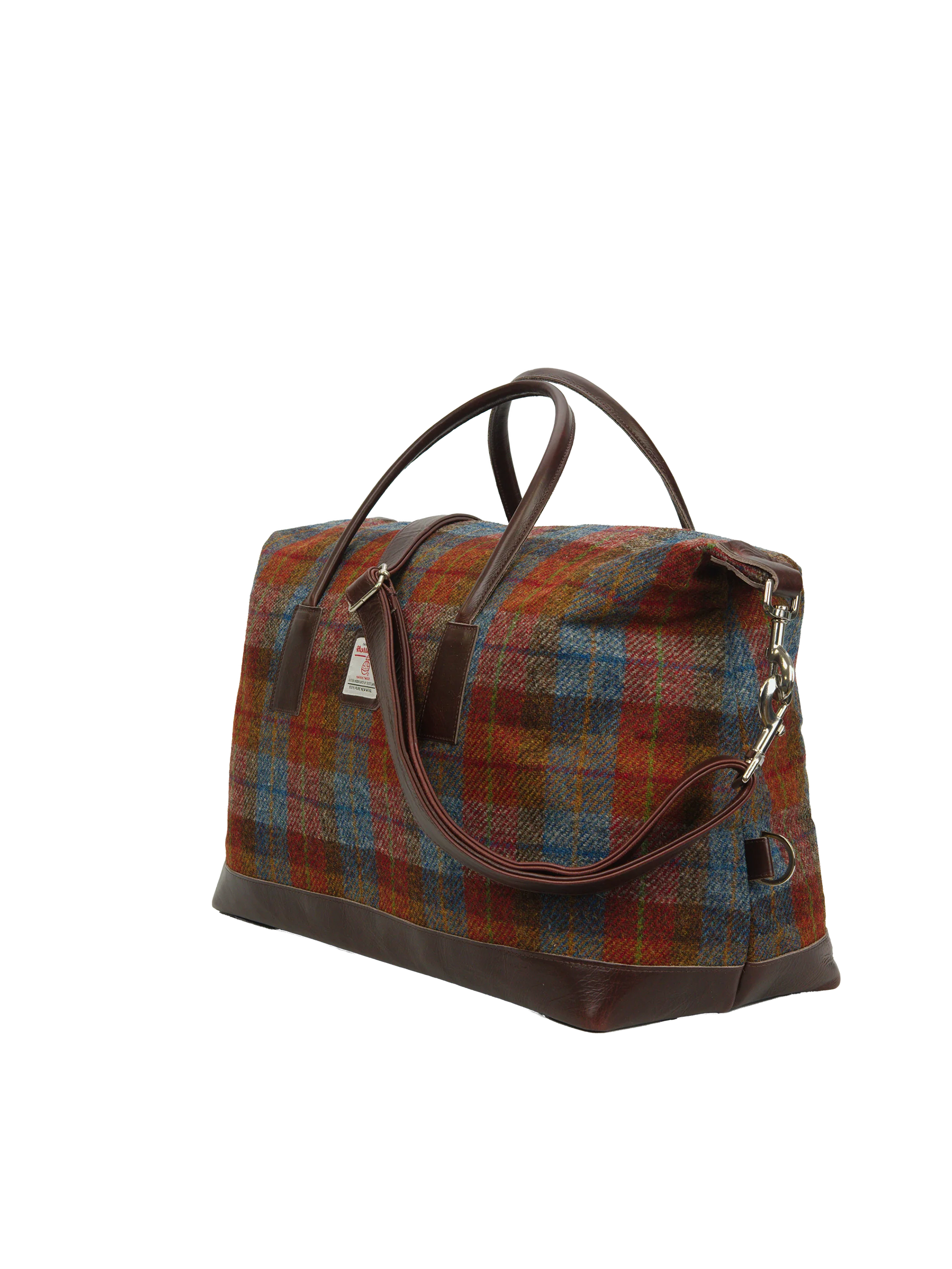 Harris Tweed Luggage Bag - A0212 (Brown Leather) - Image 2