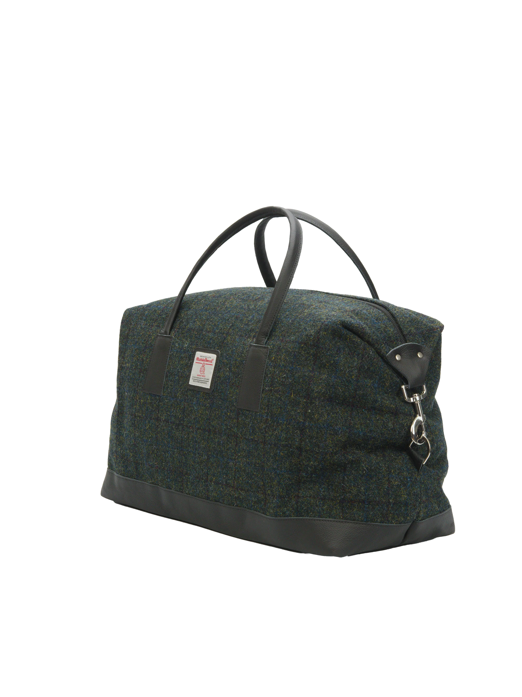 Harris Tweed Luggage Bag - A0256 (Black Leather) - Image 3