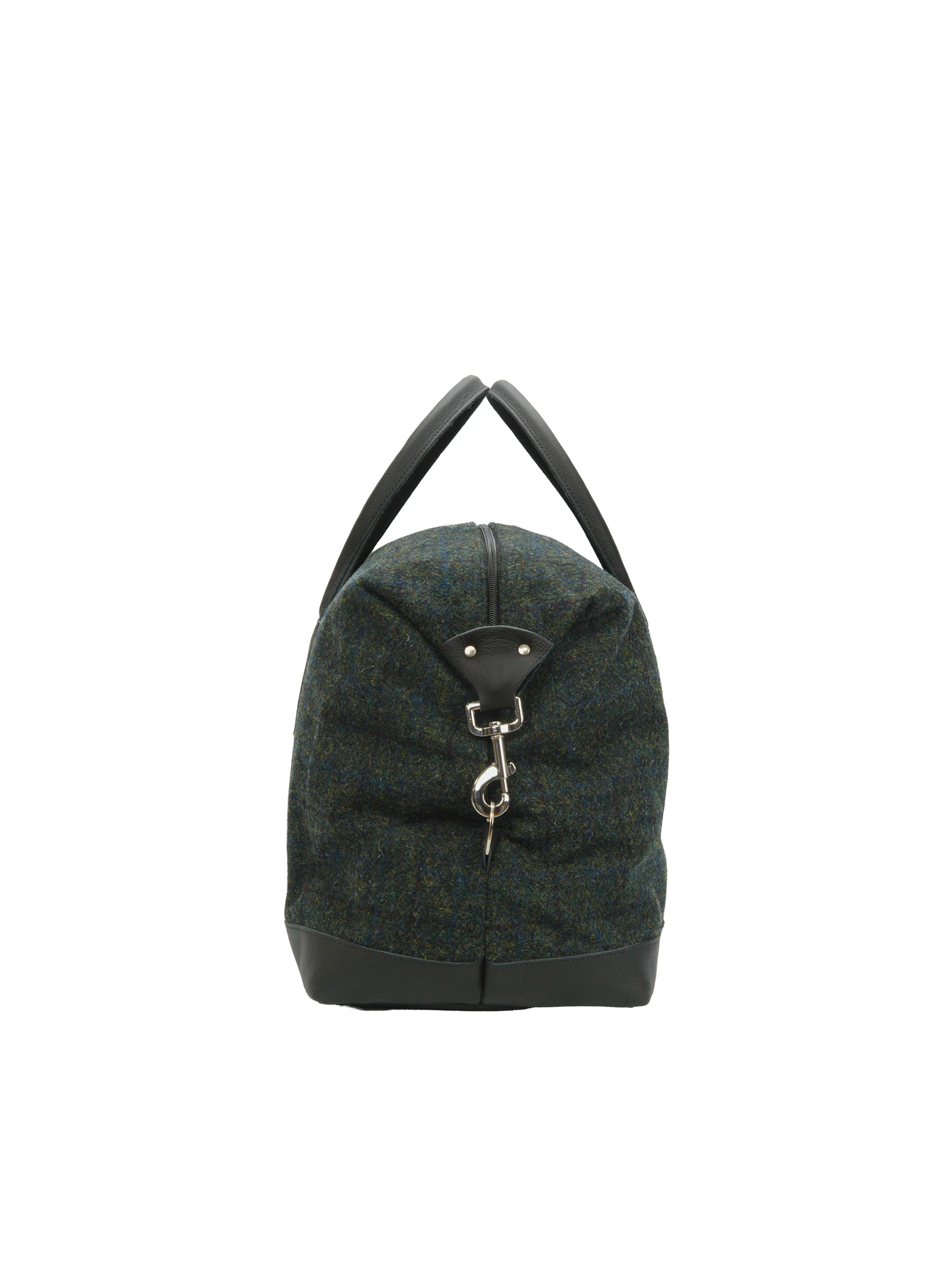Harris Tweed Luggage Bag - A0256 (Black Leather) - Image 4