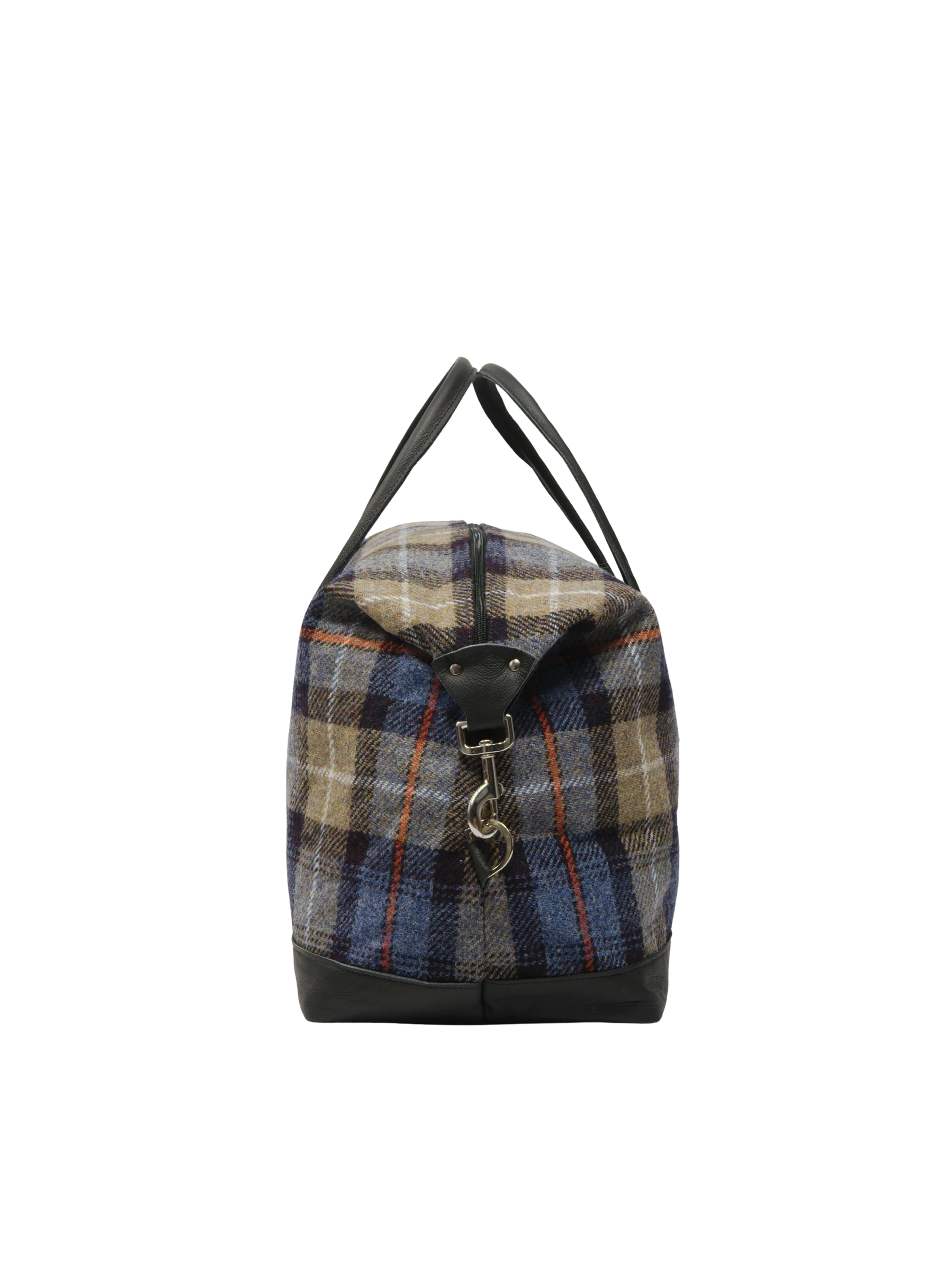 Harris Tweed Luggage Bag - A072 (Black Leather) - Image 4